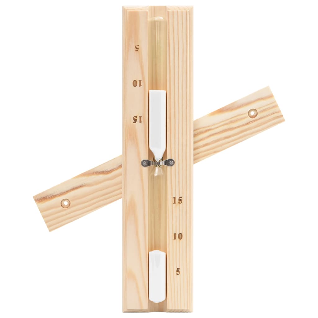 Set Timer Igrotermografo e Clessidra Sauna 2 in 1 Massello Pino