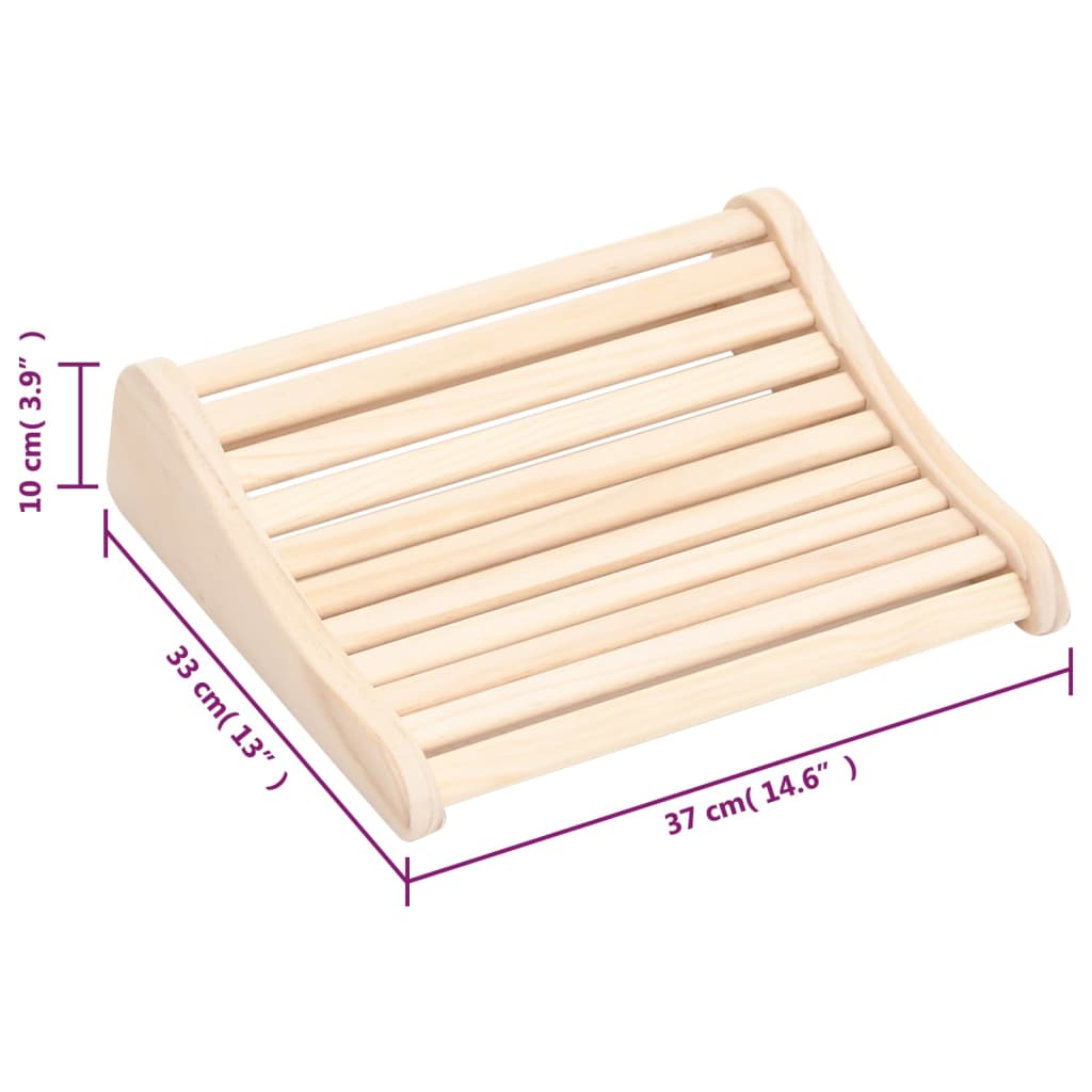 Poggiatesta per Sauna in Legno Massello di Pino