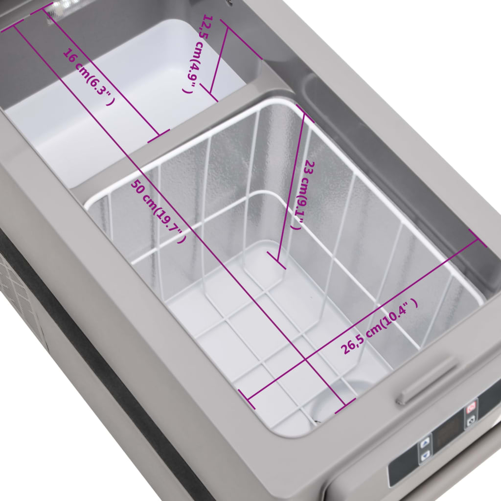 Borsa Frigo con Manico Nera e Grigia 35 L in PP e PE