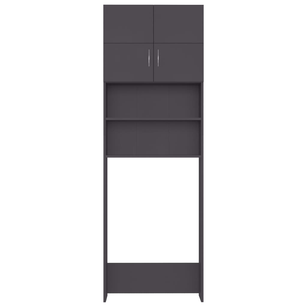 Mobile per Lavatrice Grigio 64x25,5x190 cm in Multistrato