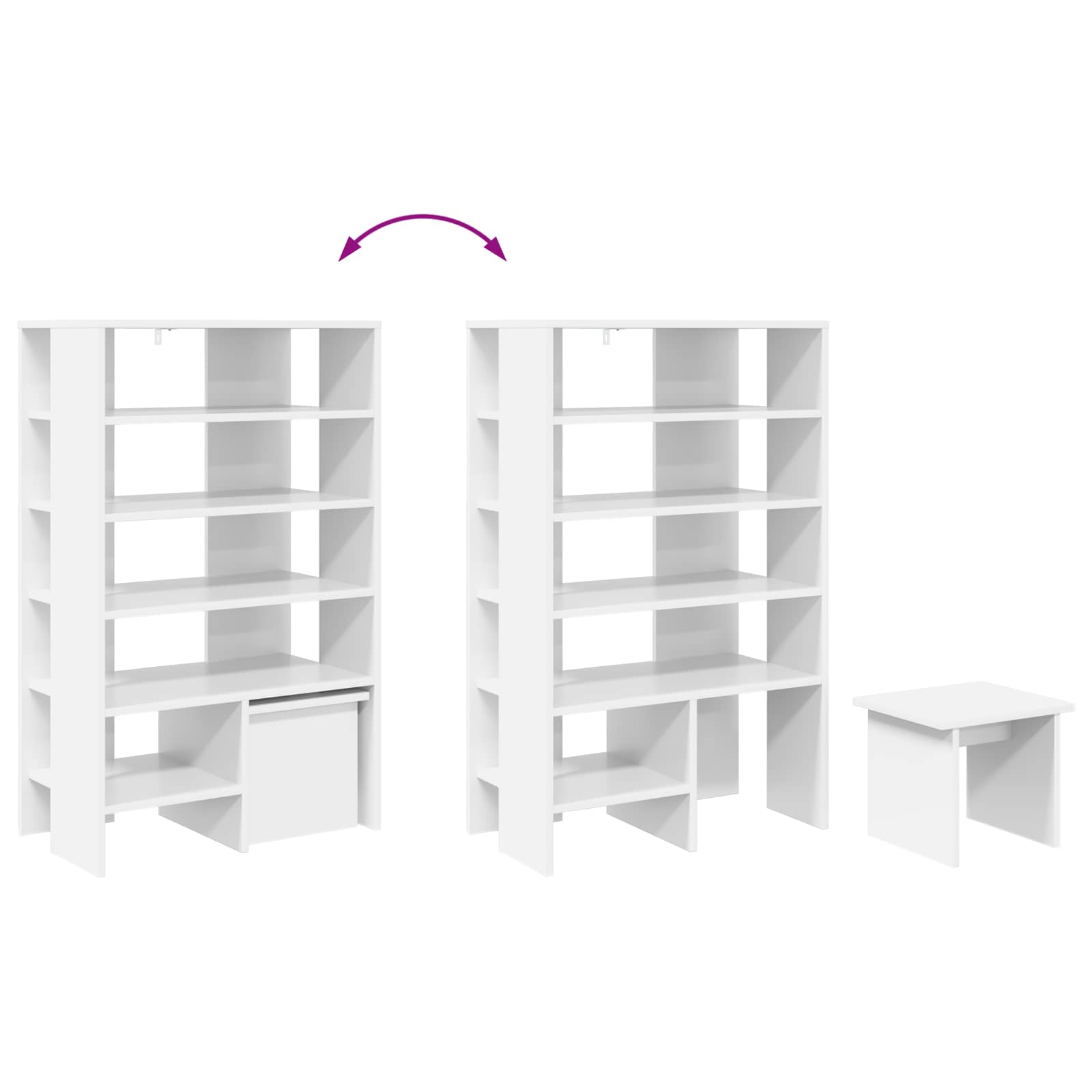 Mobile per scarpe 2 pz 62 x 35 x 100 cm Legno ingegnerizzato
