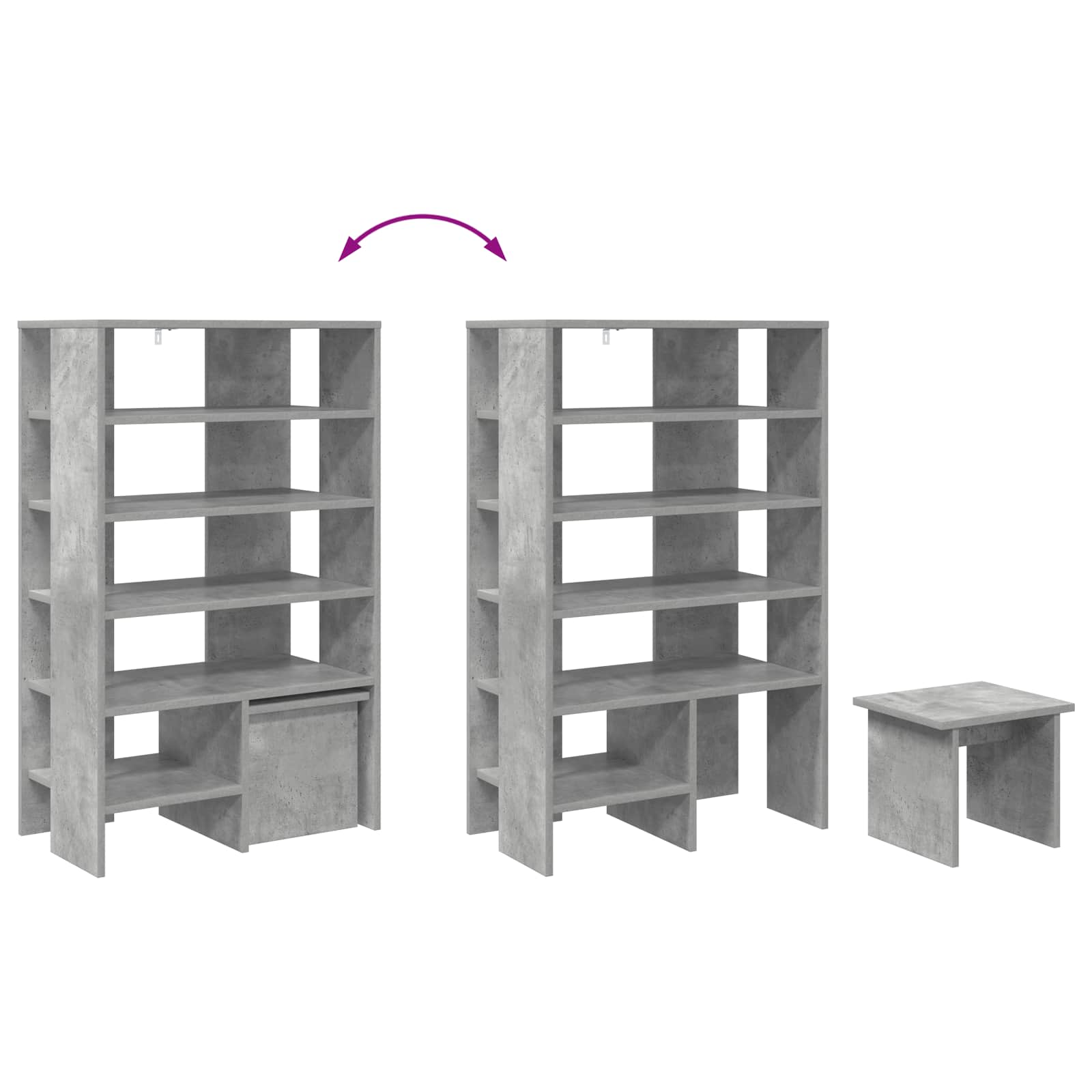 Mobile per scarpe 2 pz 62 x 35 x 100 cm Legno ingegnerizzato