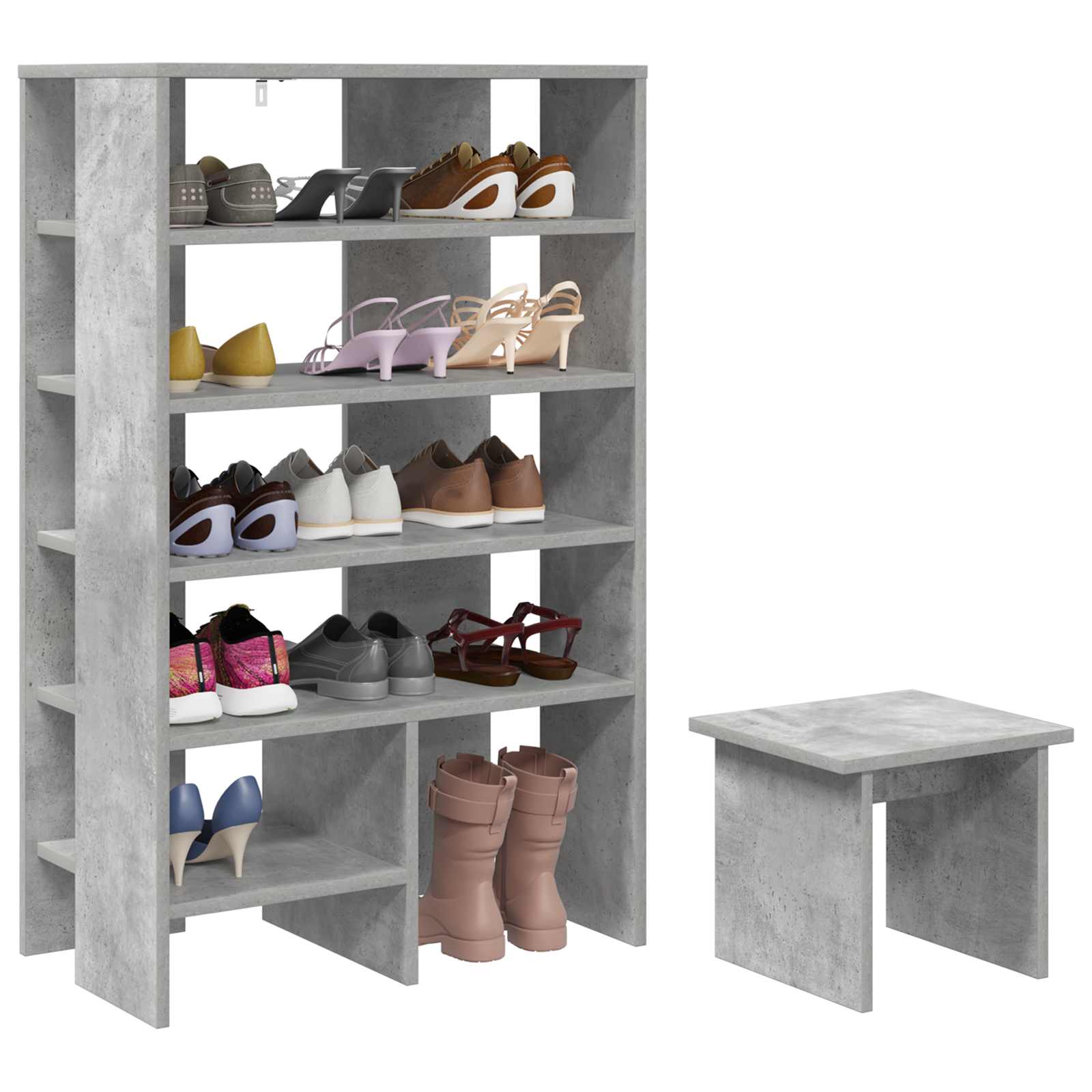 Mobile per scarpe 2 pz 62 x 35 x 100 cm Legno ingegnerizzato