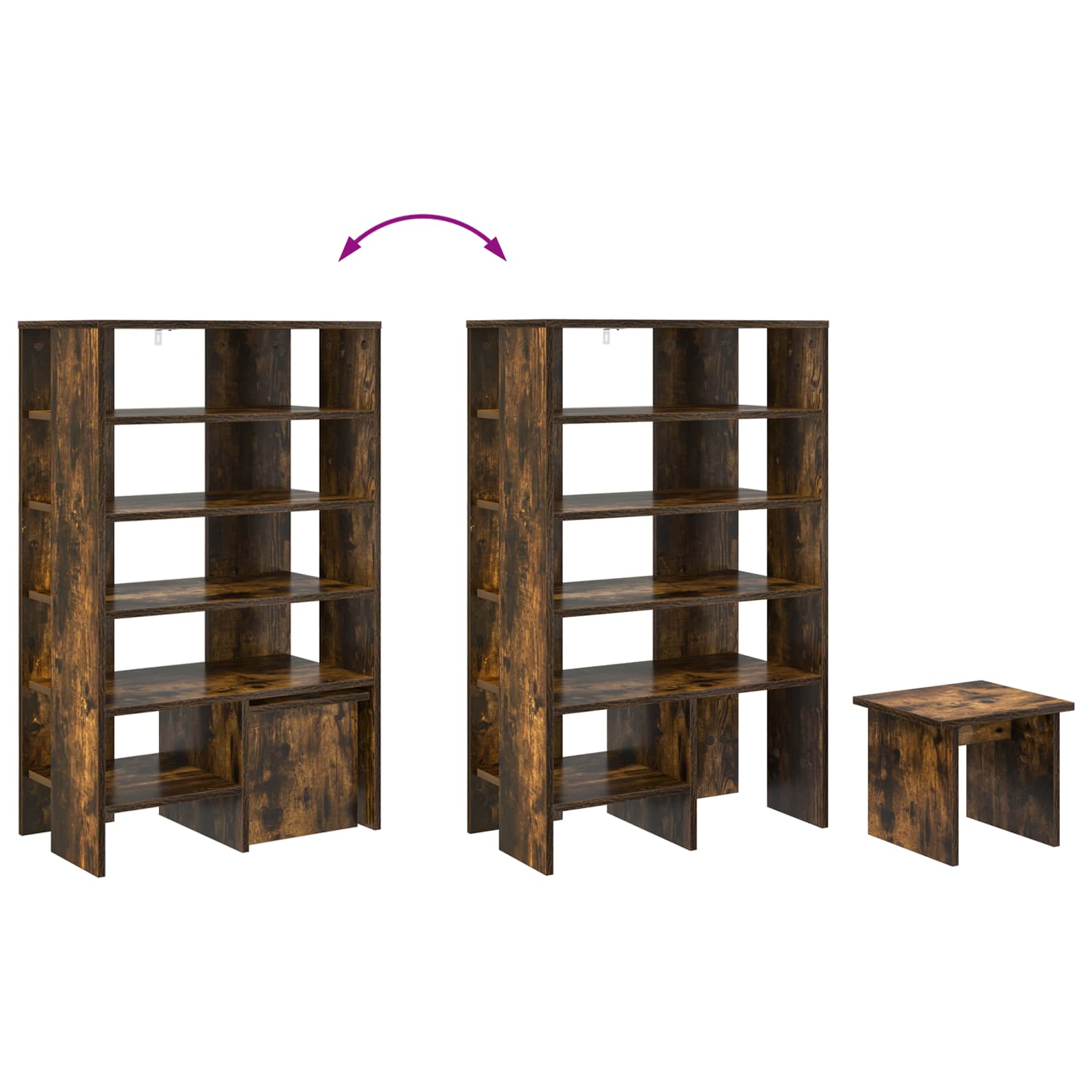 Mobile per scarpe 2 pz 62 x 35 x 100 cm Legno ingegnerizzato