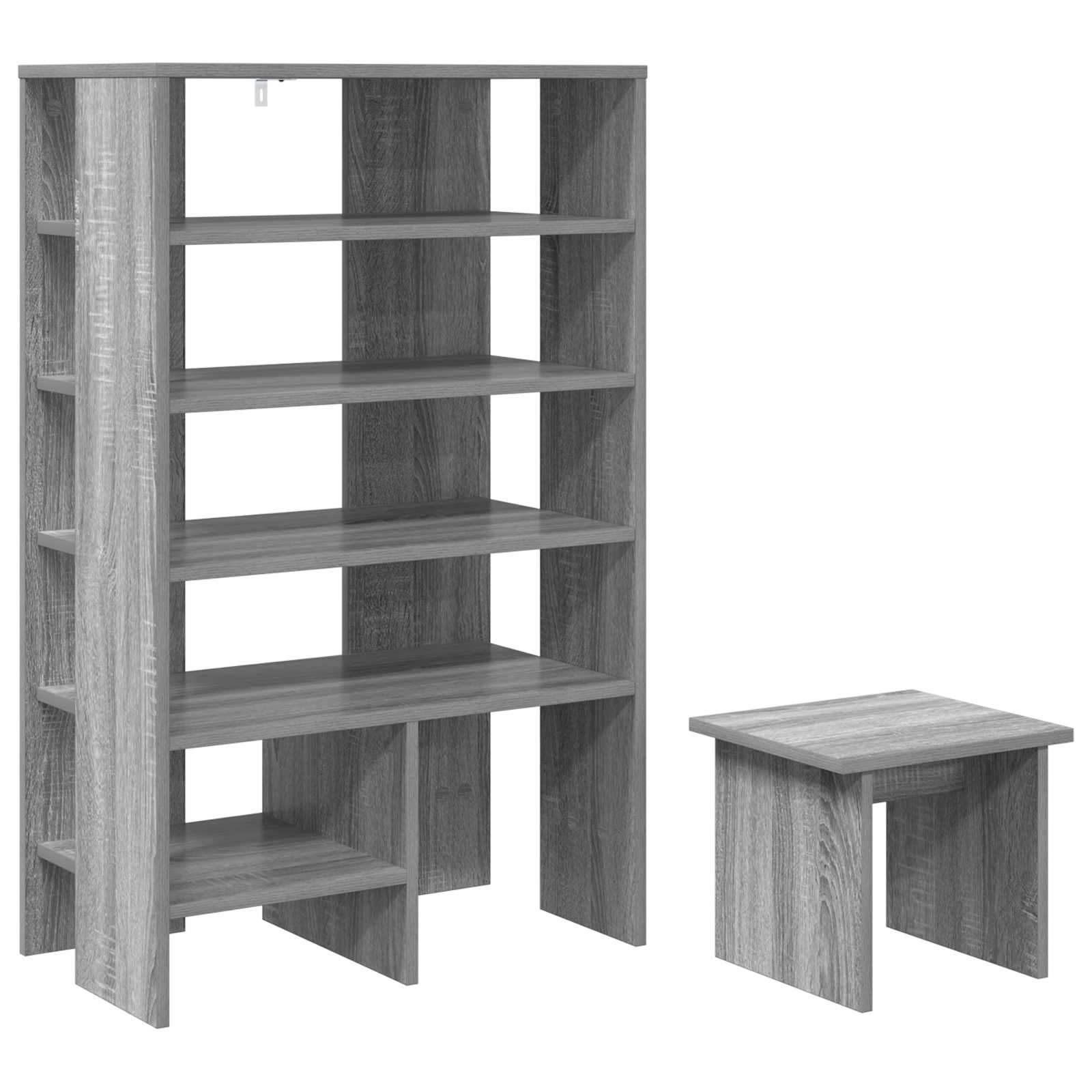 Mobile per scarpe 2 pz 62 x 35 x 100 cm Legno ingegnerizzato