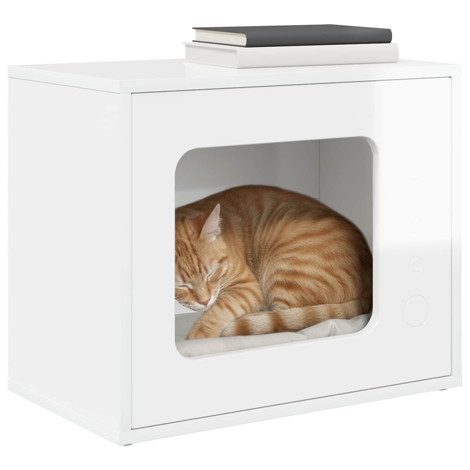 Casa per Gatti Bianco Lucido 51 x 30 x 42,5 cm