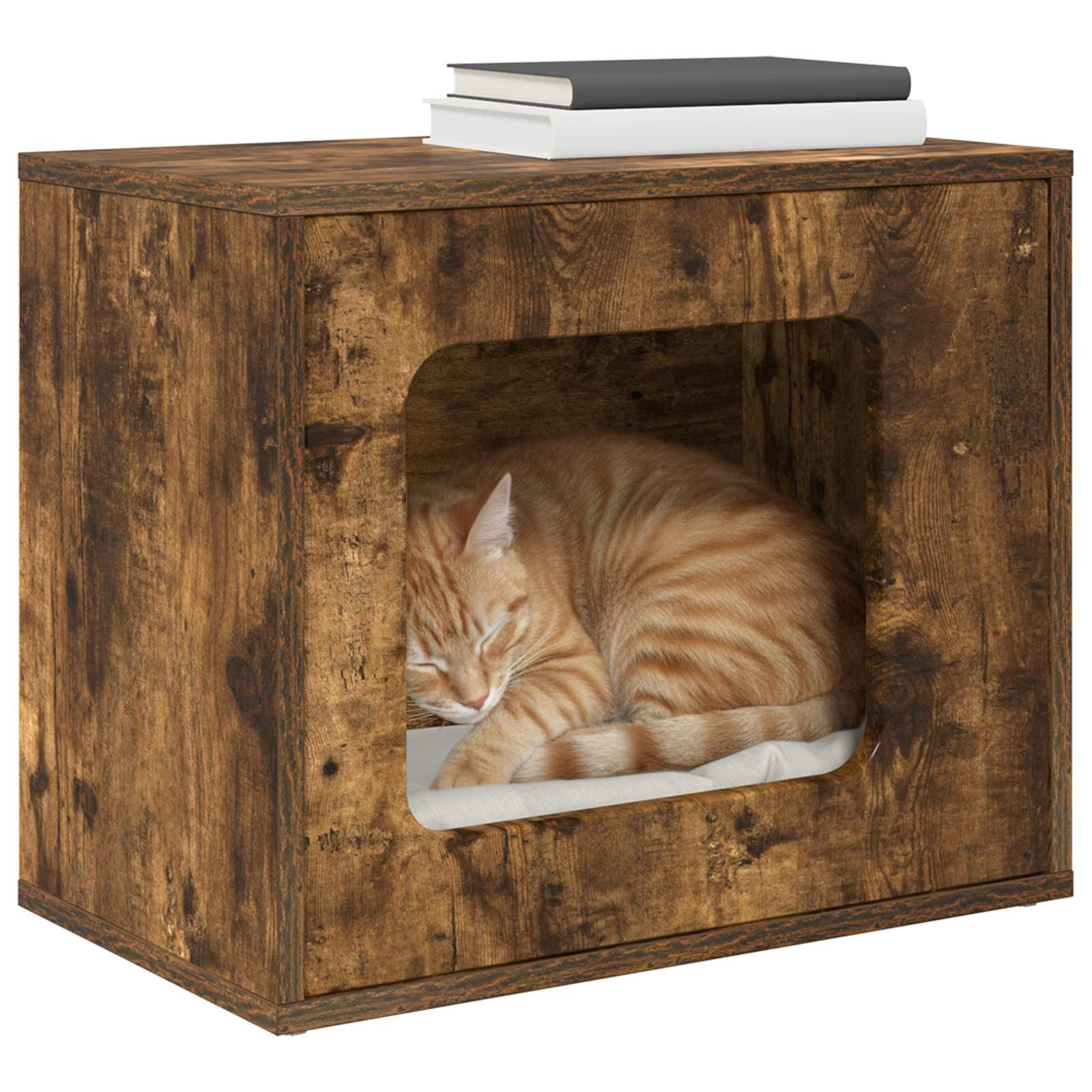 Casa per Gatti Rovere fumé 51 x 30 x 42,5 cm