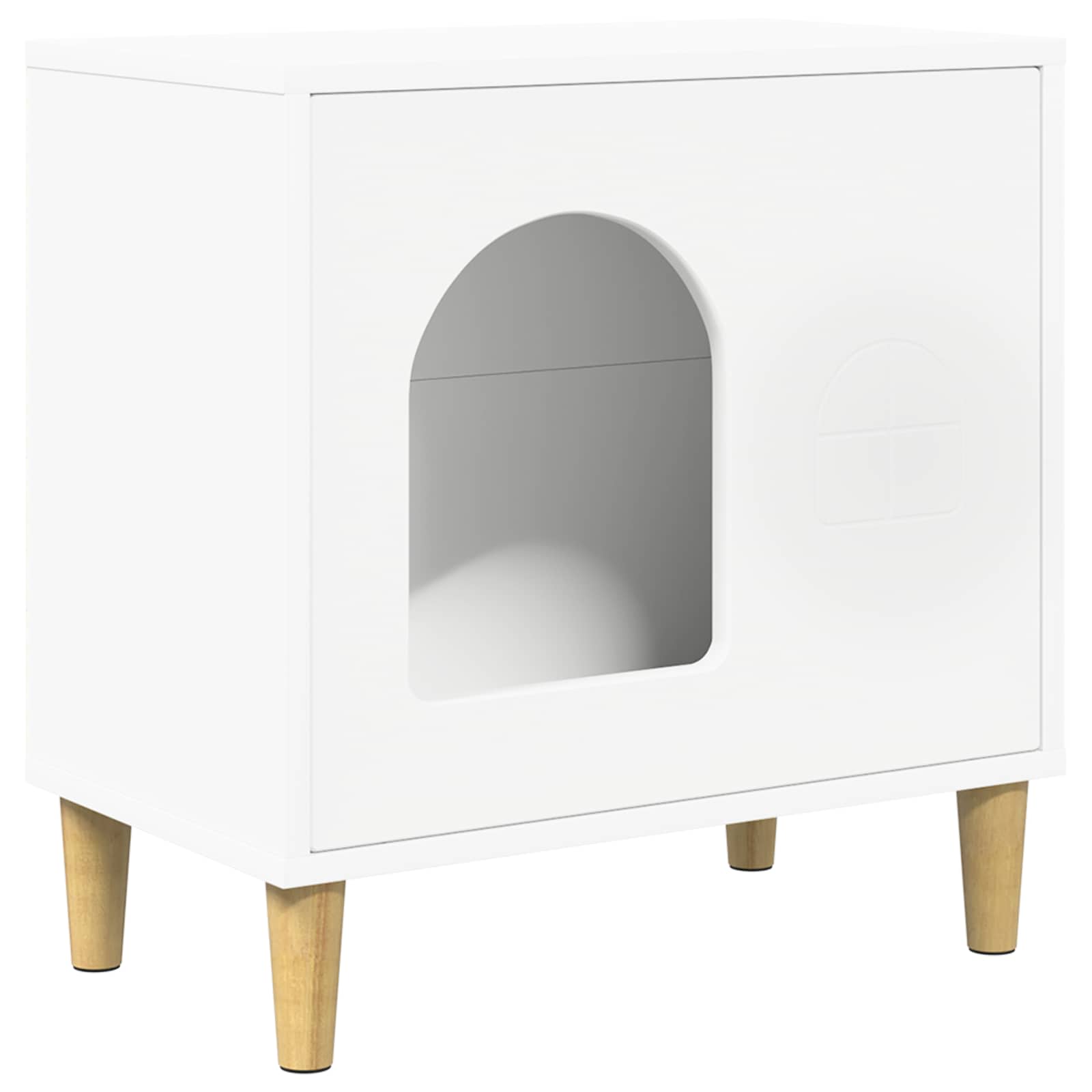 Casa per Gatti Bianco 51 x 30 x 52 cm Legno ingegnerizzato