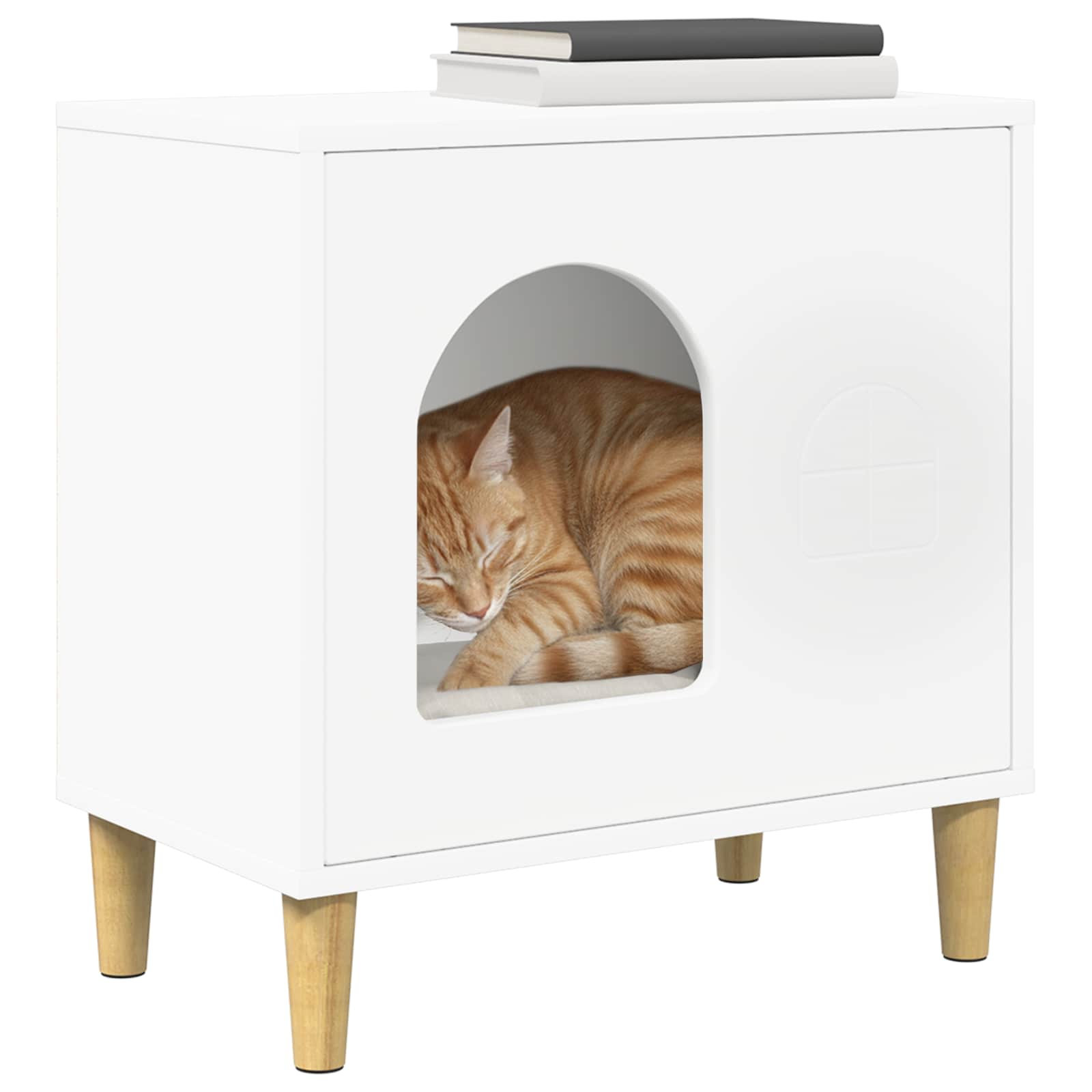 Casa per Gatti Bianco 51 x 30 x 52 cm Legno ingegnerizzato