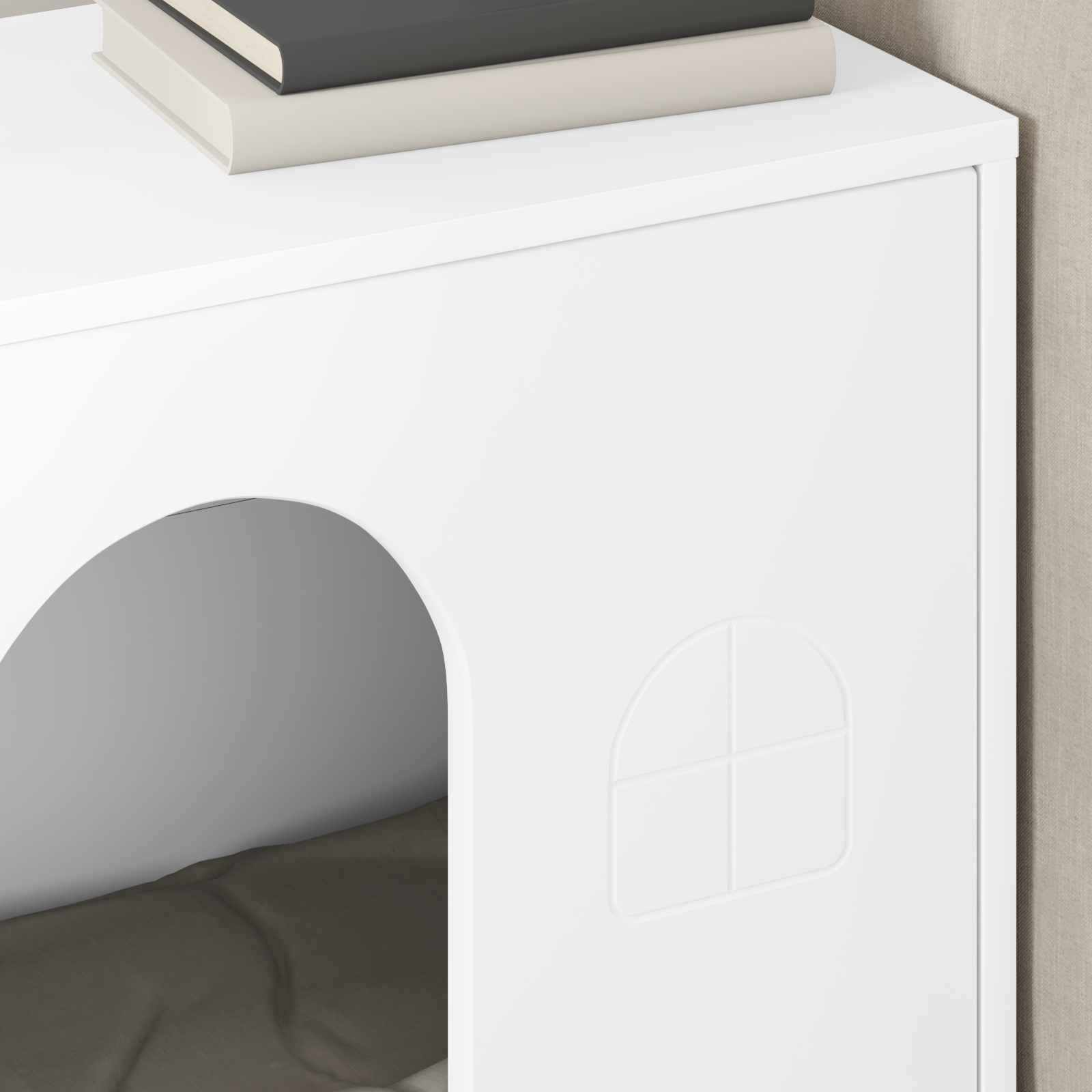 Casa per Gatti Bianco 51 x 30 x 52 cm Legno ingegnerizzato