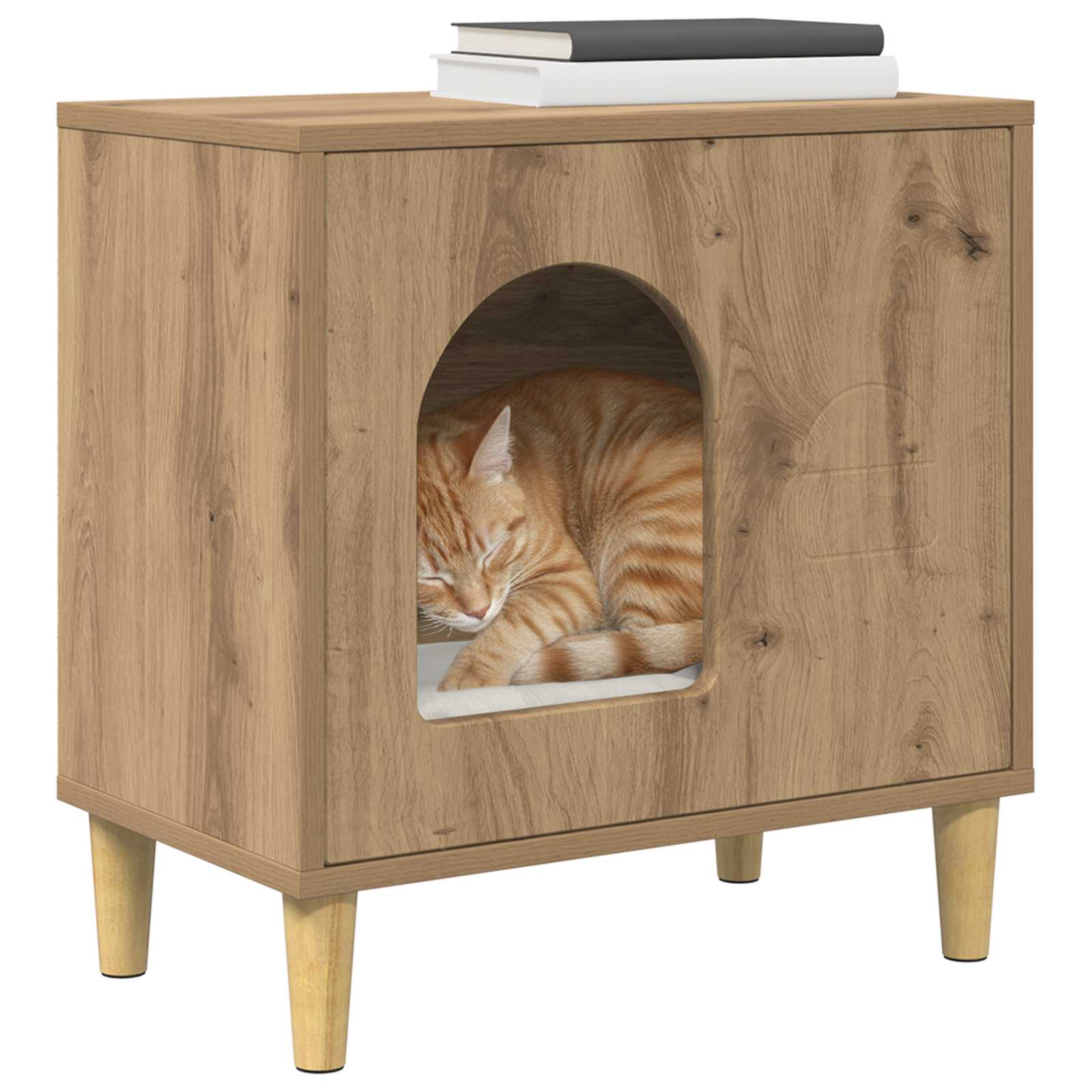 Casa per Gatti Rovere Artigianale 51 x 30 x 52 cm