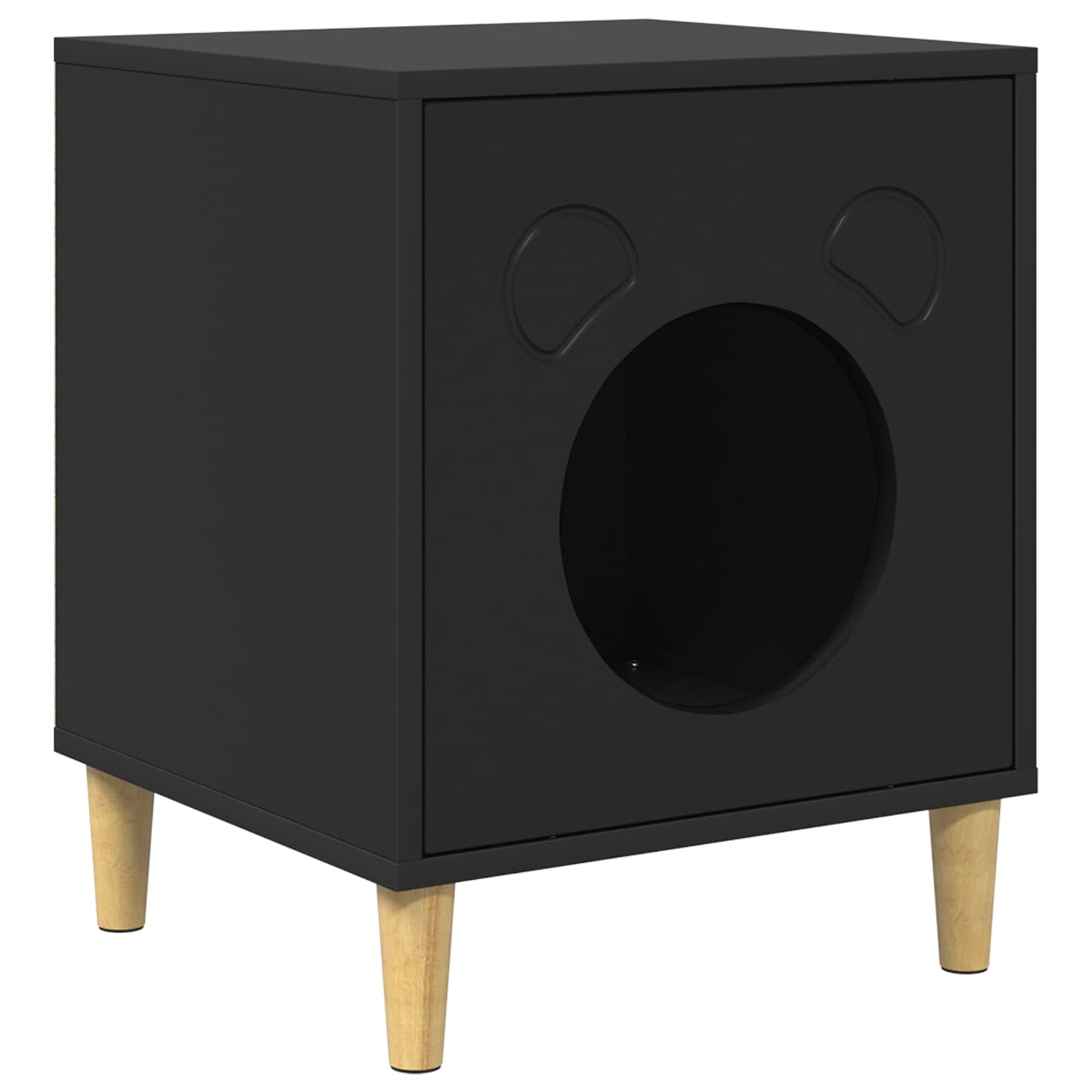 Casa per Gatti Nero 42,5 x 40 x 53 cm Legno ingegnerizzato