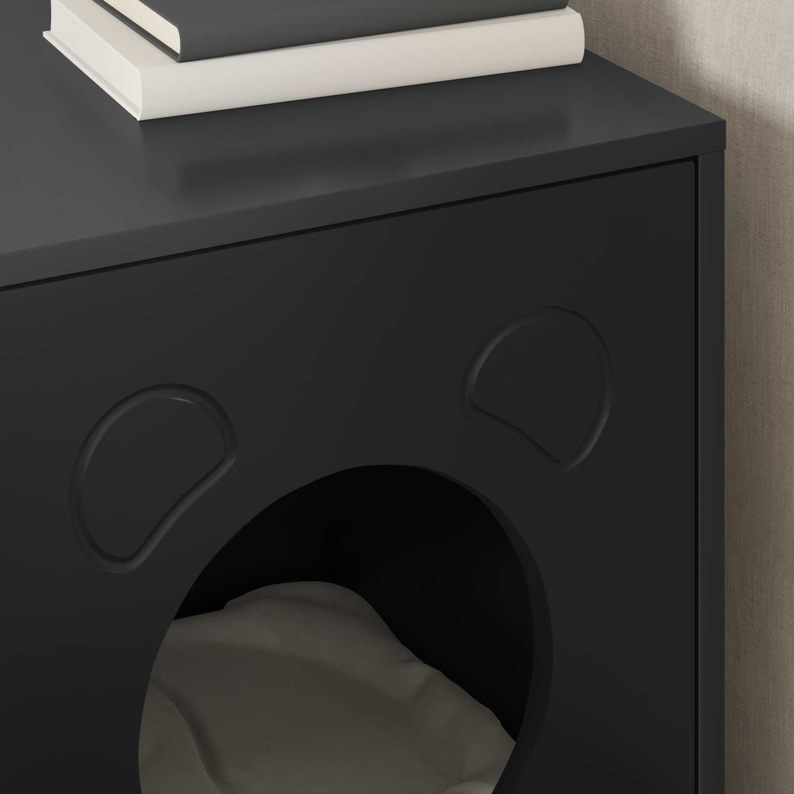 Casa per Gatti Nero 42,5 x 40 x 53 cm Legno ingegnerizzato