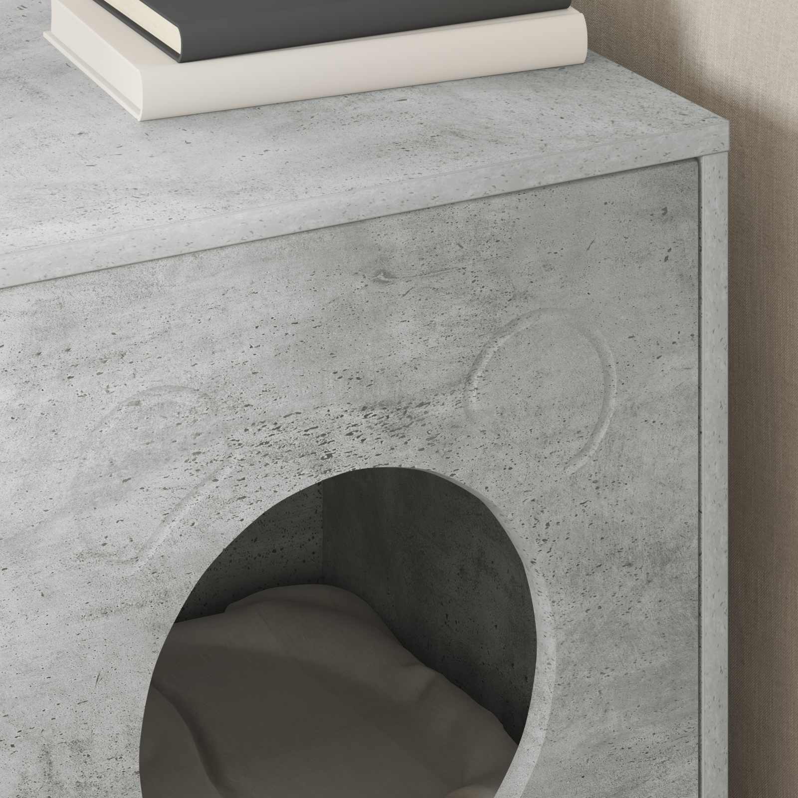 Casa per Gatti Calcestruzzo 42,5 x 40 x 53 cm