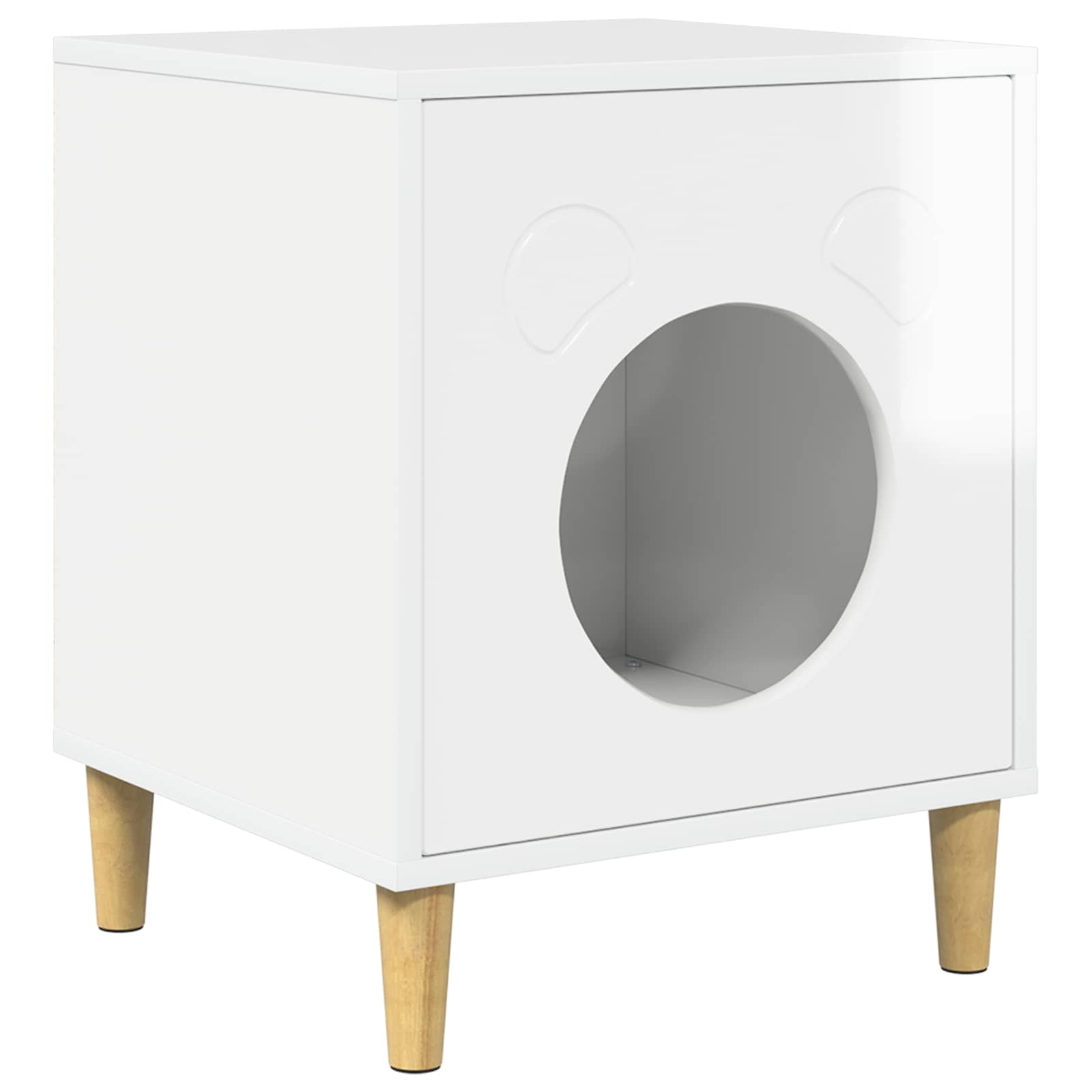 Casa per Gatti Bianco Lucido 42,5 x 40 x 53 cm