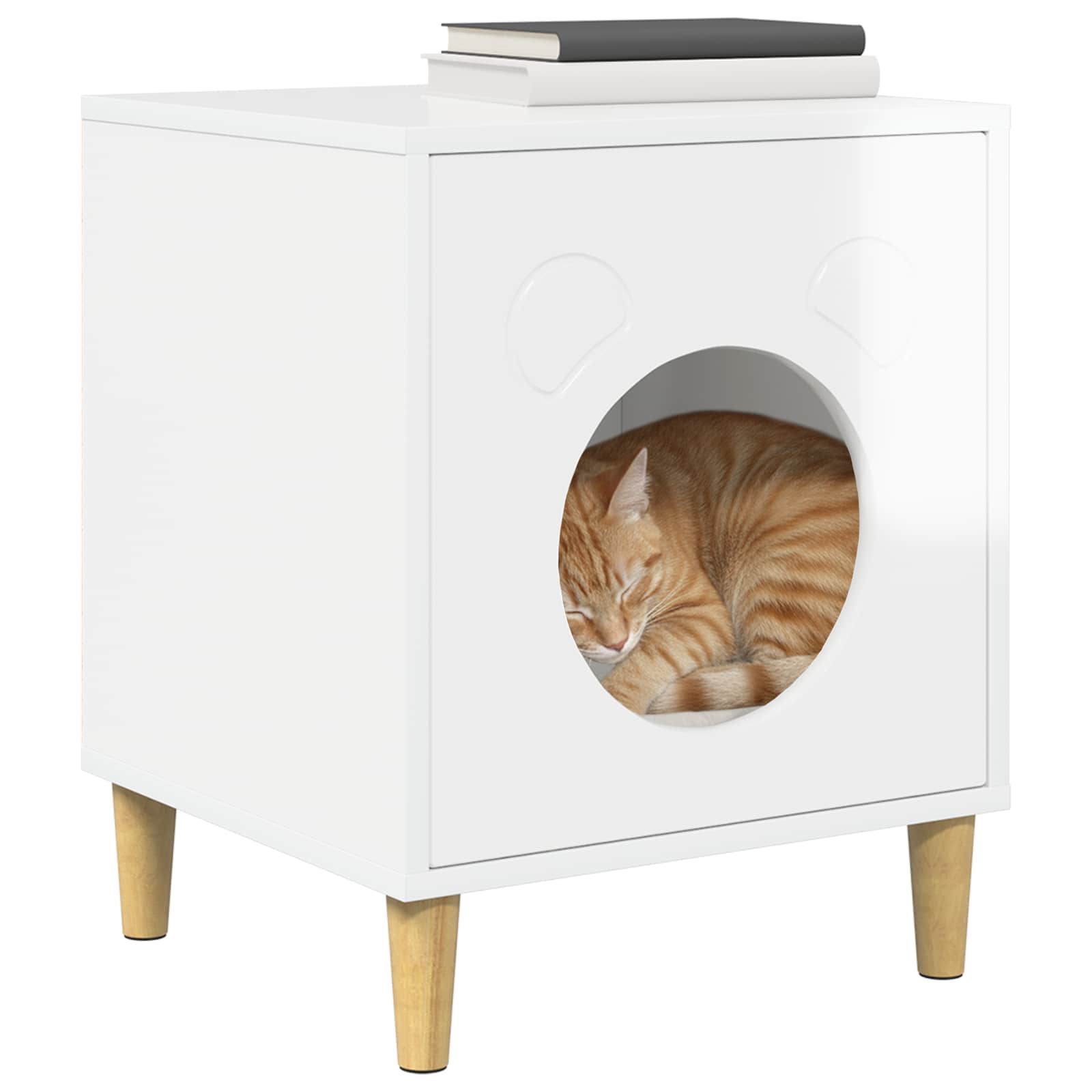 Casa per Gatti Bianco Lucido 42,5 x 40 x 53 cm