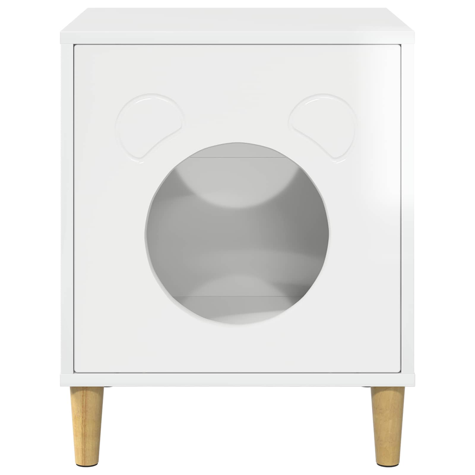 Casa per Gatti Bianco Lucido 42,5 x 40 x 53 cm