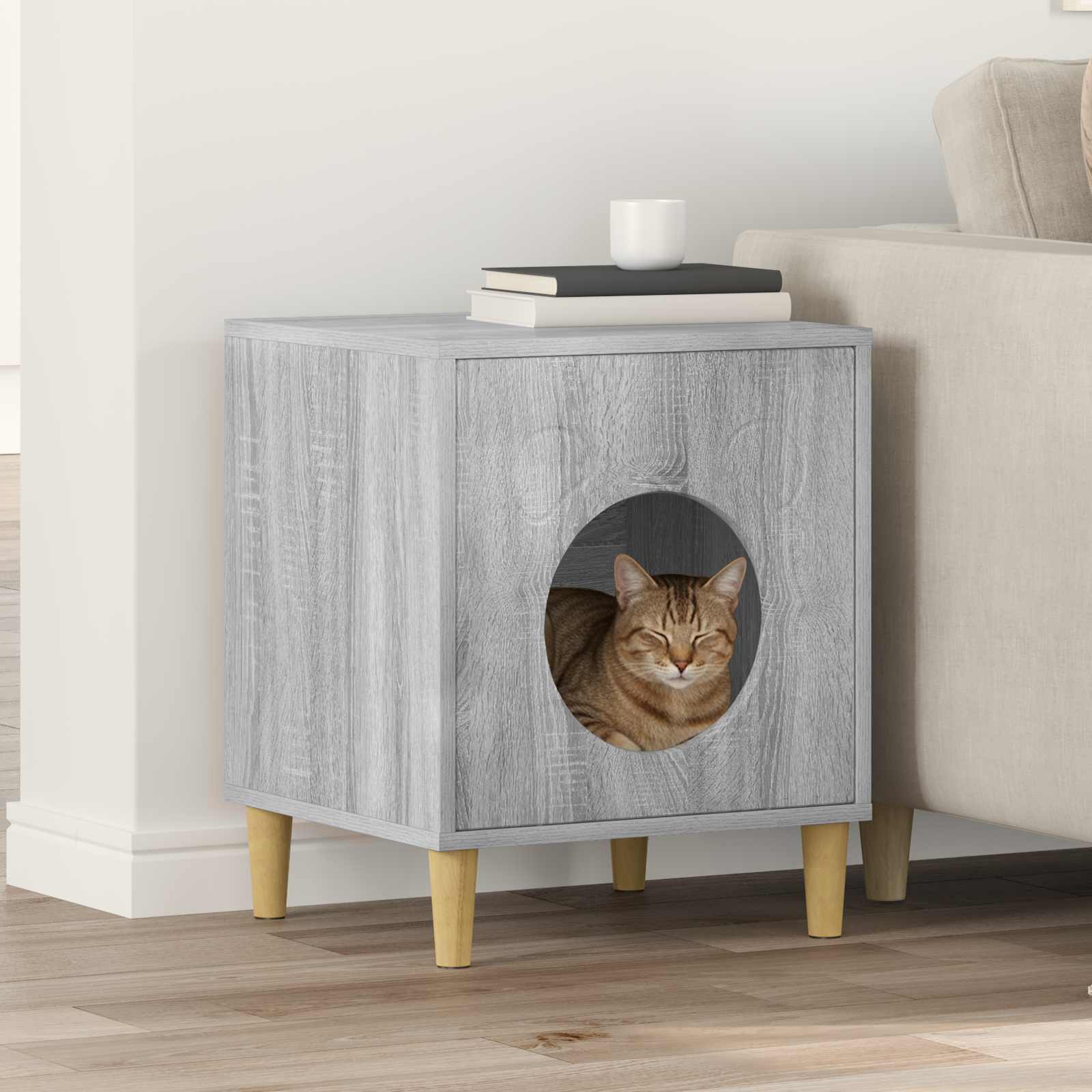 Casa per Gatti Sonoma grigio 42,5 x 40 x 53 cm