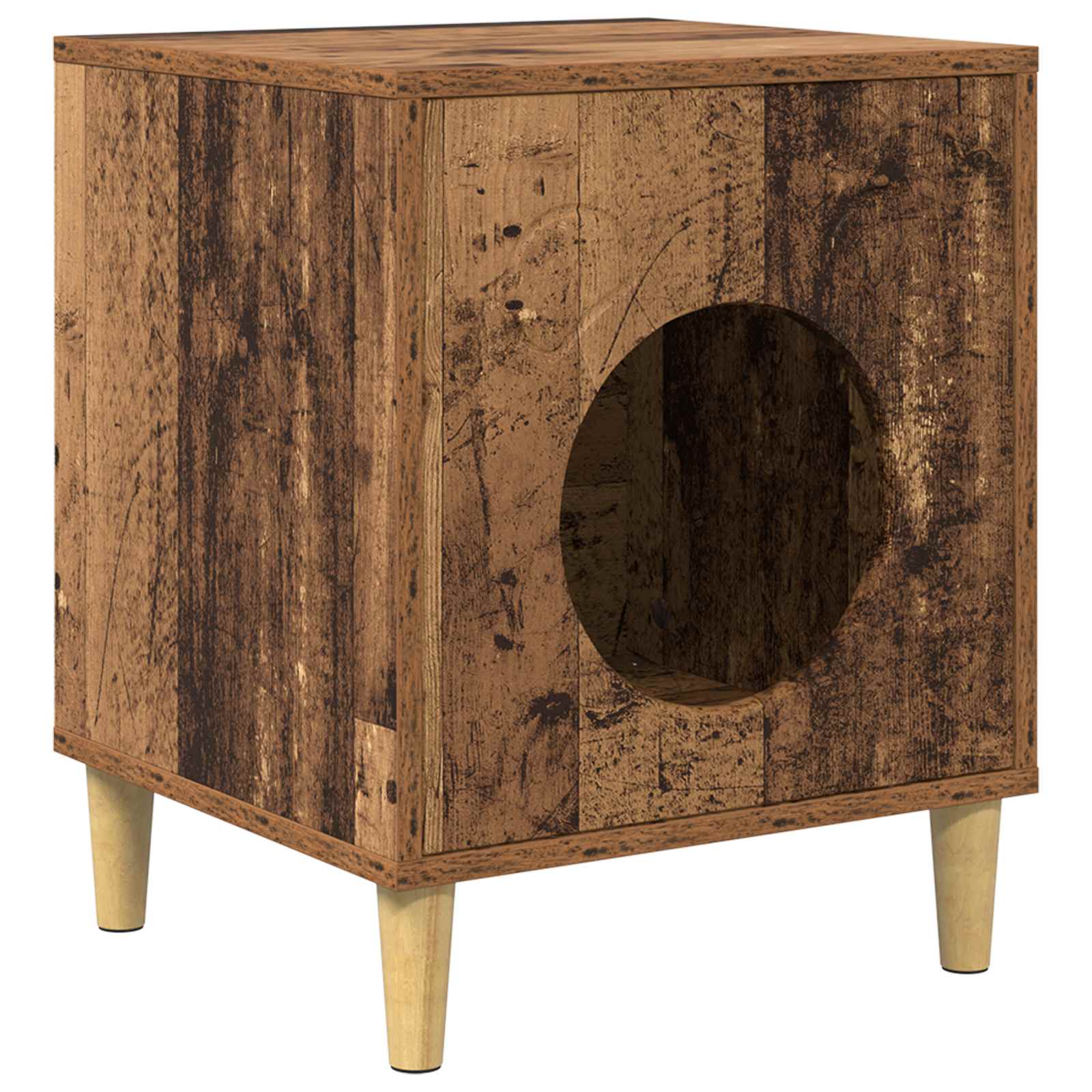 Casa per Gatti Legno antico 42,5 x 40 x 53 cm