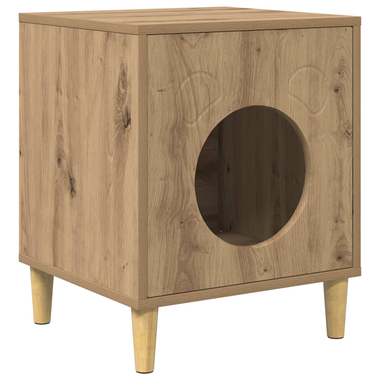 Casa per Gatti Rovere Artigianale 42,5 x 40 x 53 cm