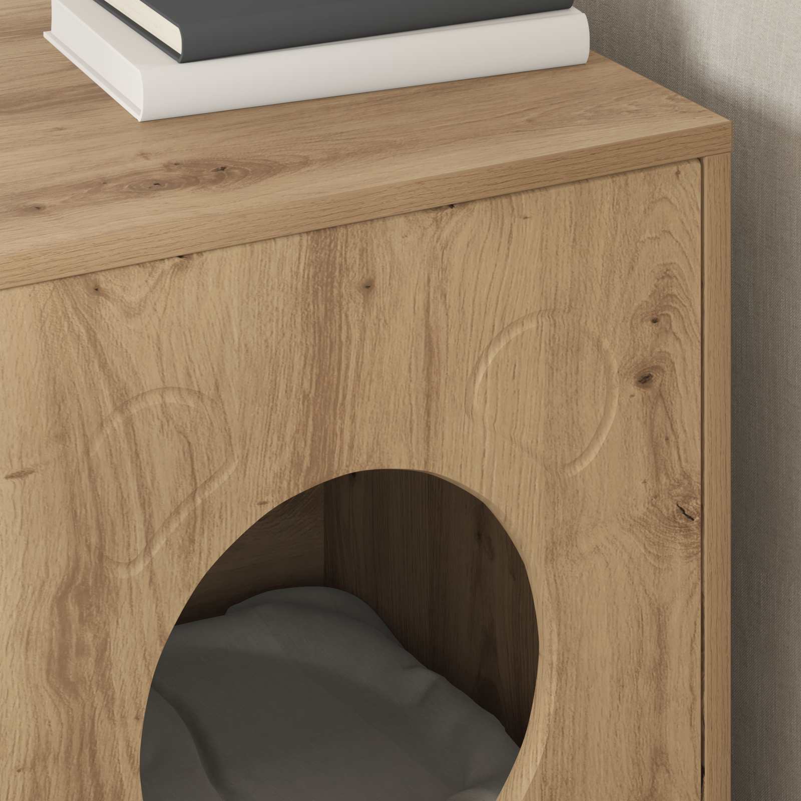 Casa per Gatti Rovere Artigianale 42,5 x 40 x 53 cm
