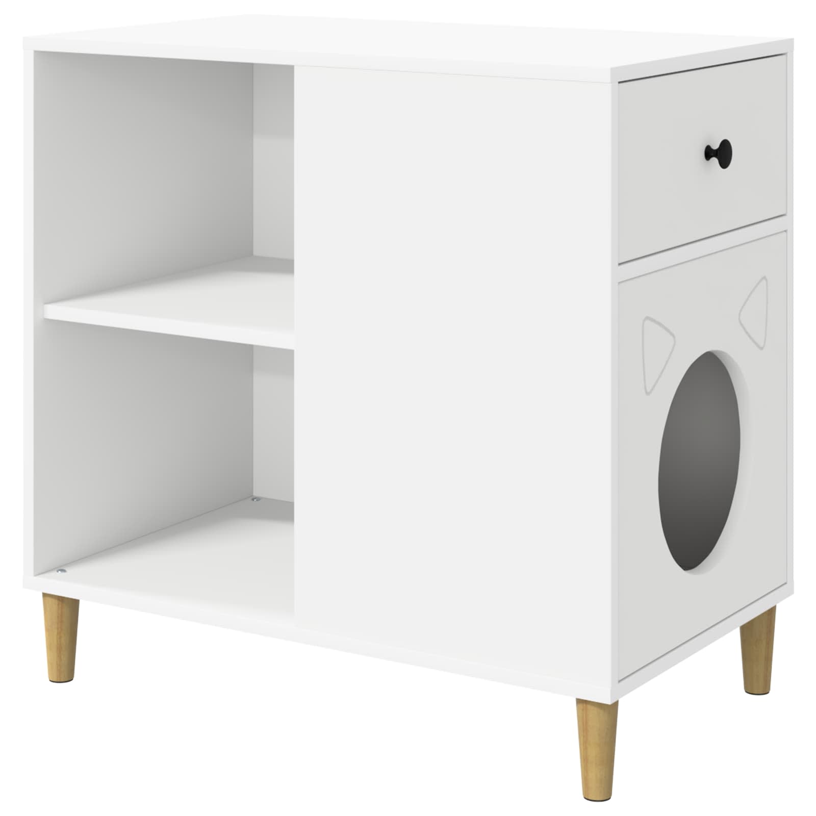 Casa per Gatti Bianco 72 x 42,5 x 70 cm Legno ingegnerizzato