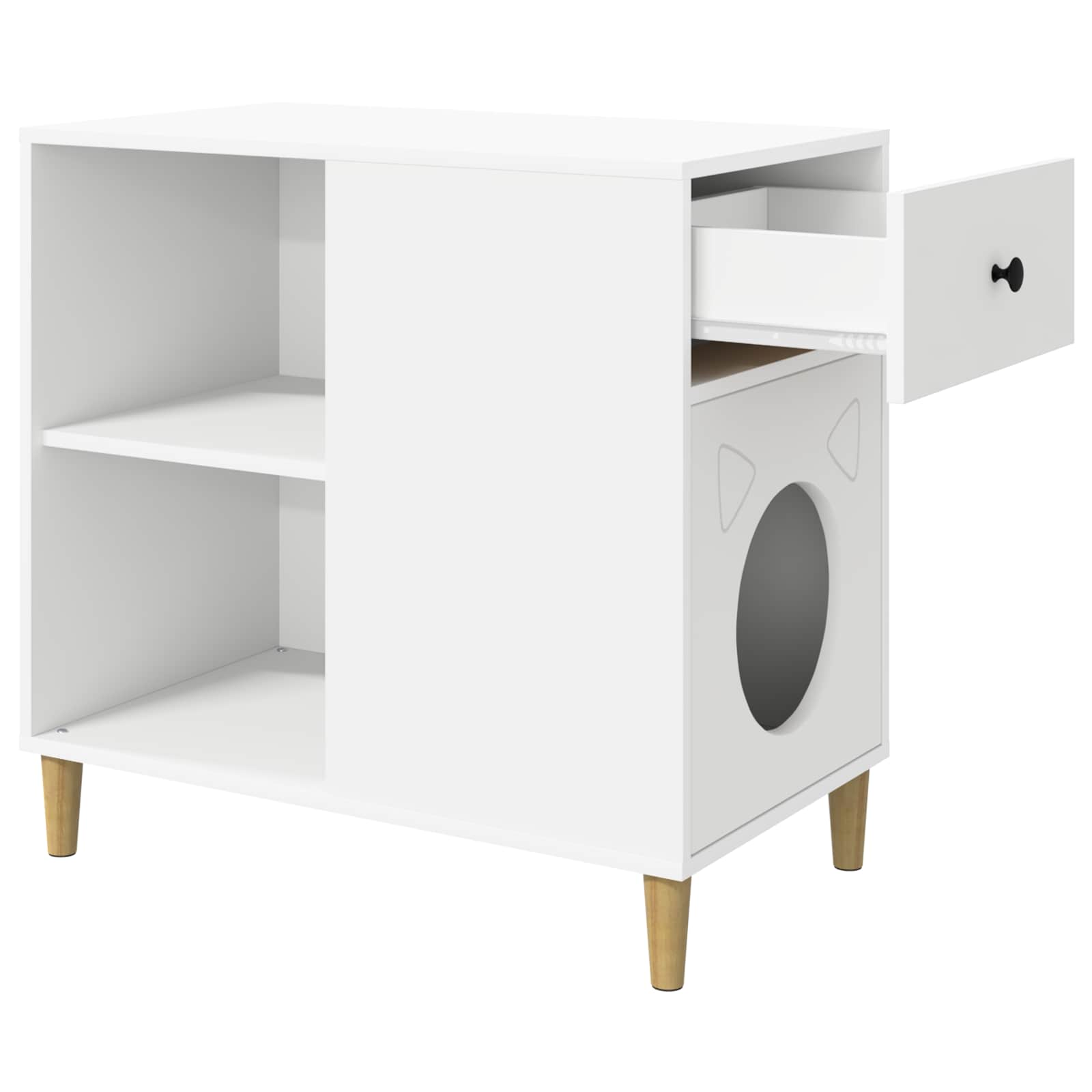 Casa per Gatti Bianco 72 x 42,5 x 70 cm Legno ingegnerizzato
