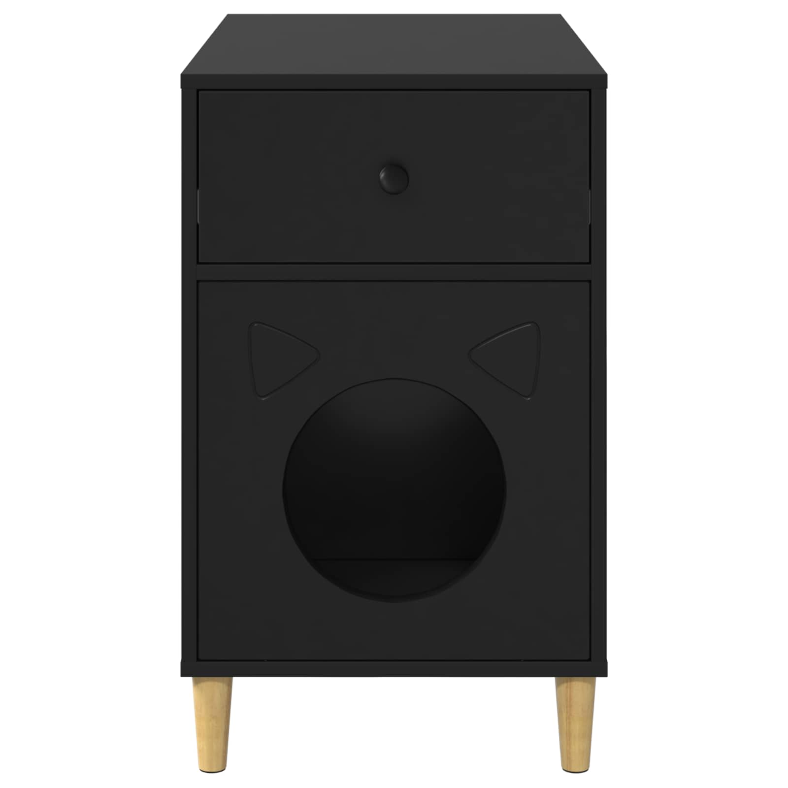 Casa per Gatti Nero 72 x 42,5 x 70 cm Legno ingegnerizzato