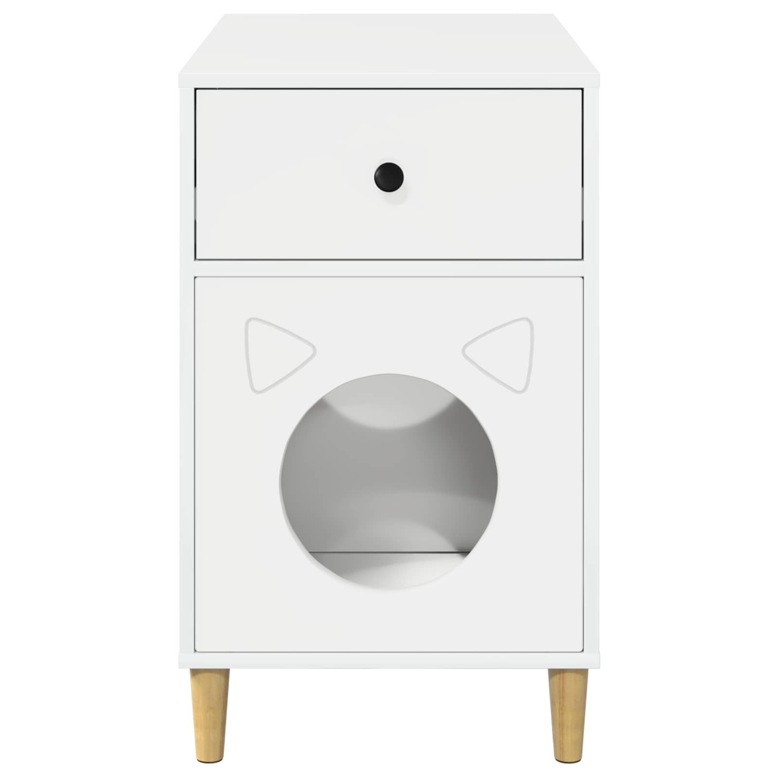 Casa per Gatti Bianco Lucido 72 x 42,5 x 70 cm