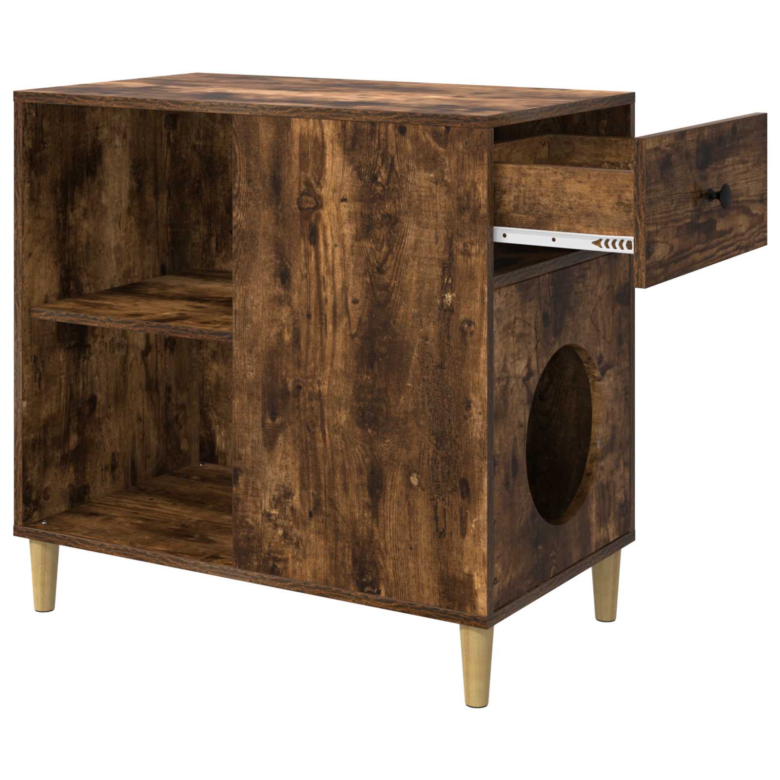 Casa per Gatti Rovere Fumo 72 x 42,5 x 70 cm