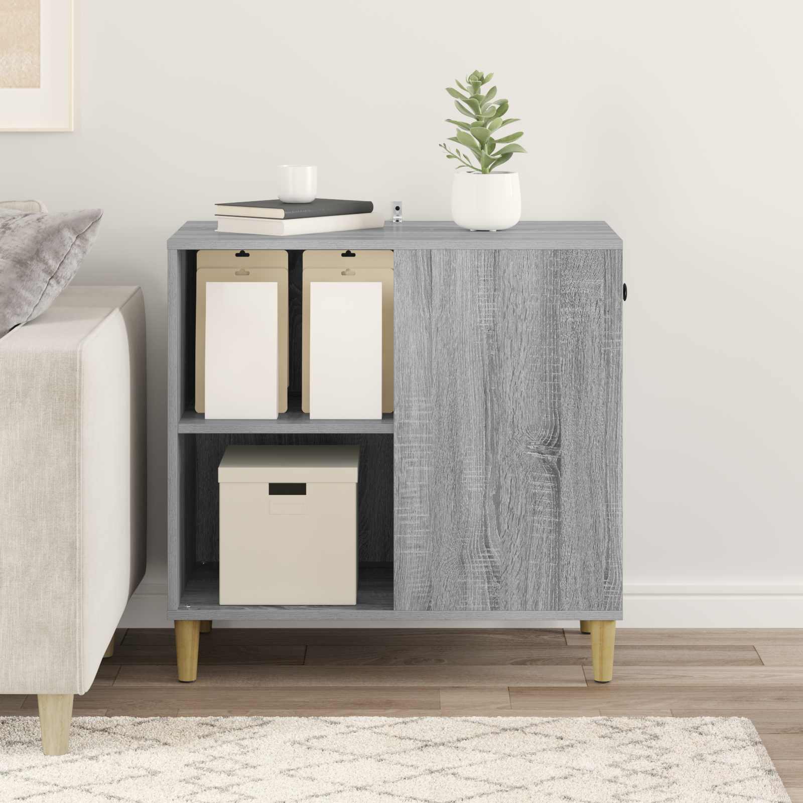 Casa per Gatti Sonoma grigio 72 x 42,5 x 70 cm
