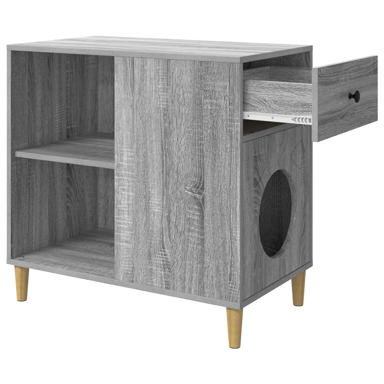Casa per Gatti Sonoma grigio 72 x 42,5 x 70 cm