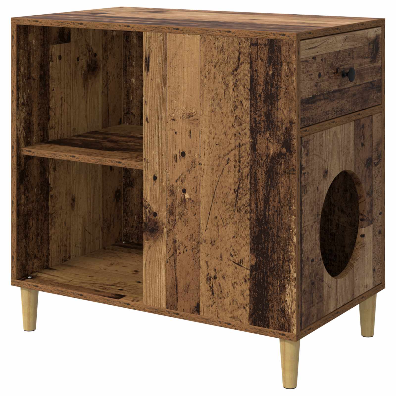 Casa per Gatti Legno antico 72 x 42,5 x 70 cm