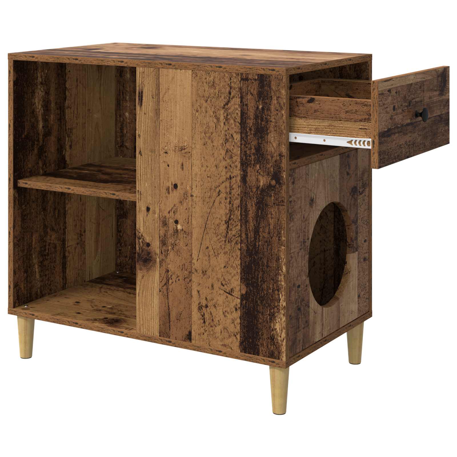 Casa per Gatti Legno antico 72 x 42,5 x 70 cm