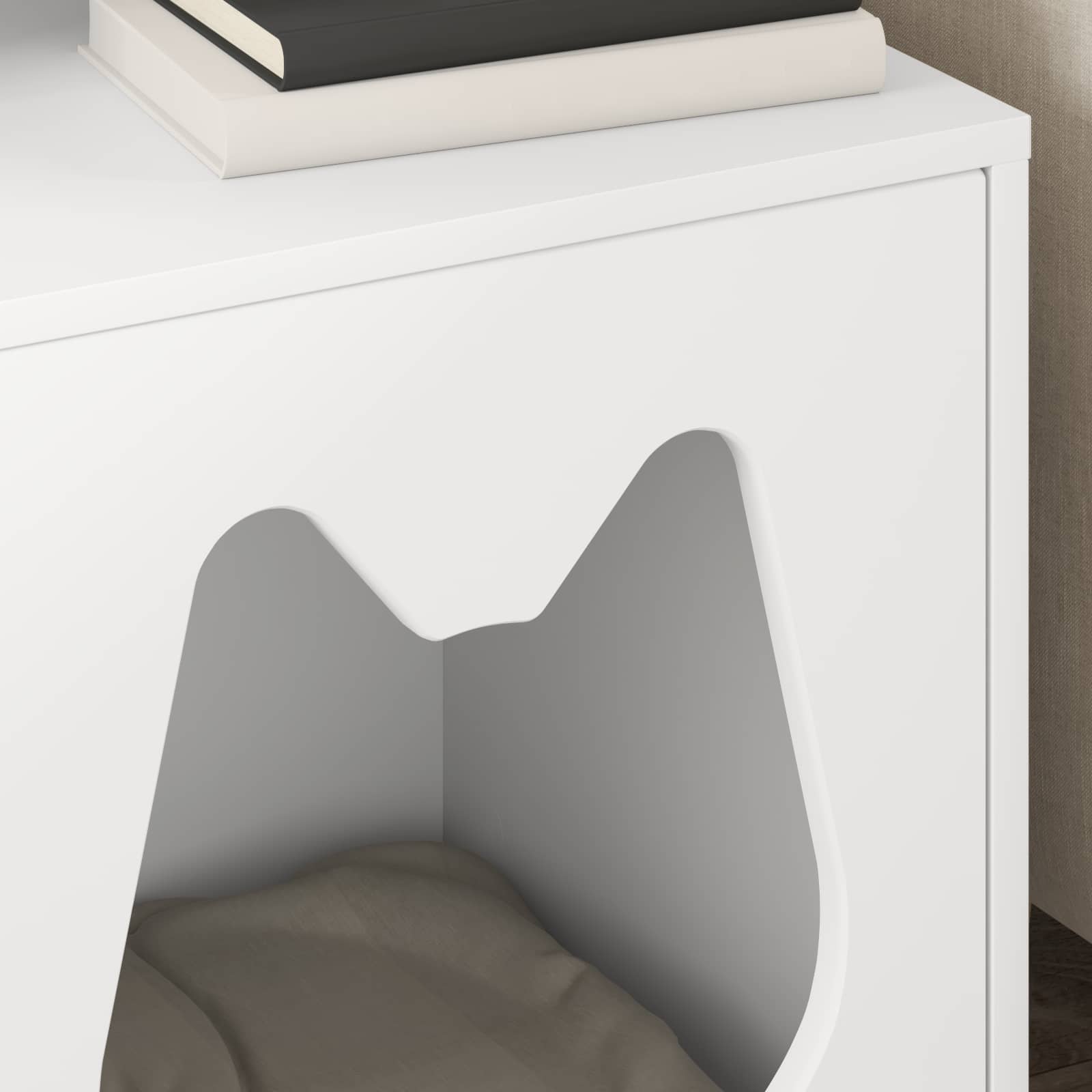 Casa per Gatti Bianco 42,5 x 40 x 53,5 cm Legno ingegnerizzato
