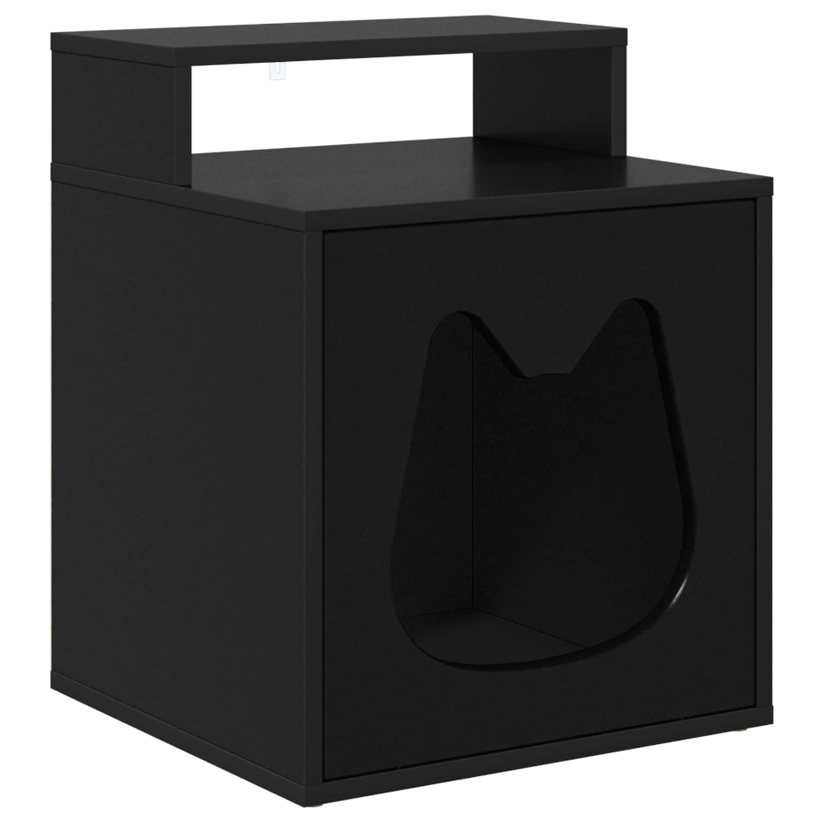 Casa per Gatti Nero 42,5 x 40 x 53,5 cm Legno ingegnerizzato