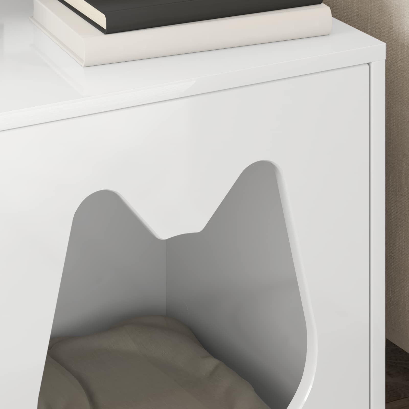 Casa per Gatti Bianco Lucido 42,5 x 40 x 53,5 cm