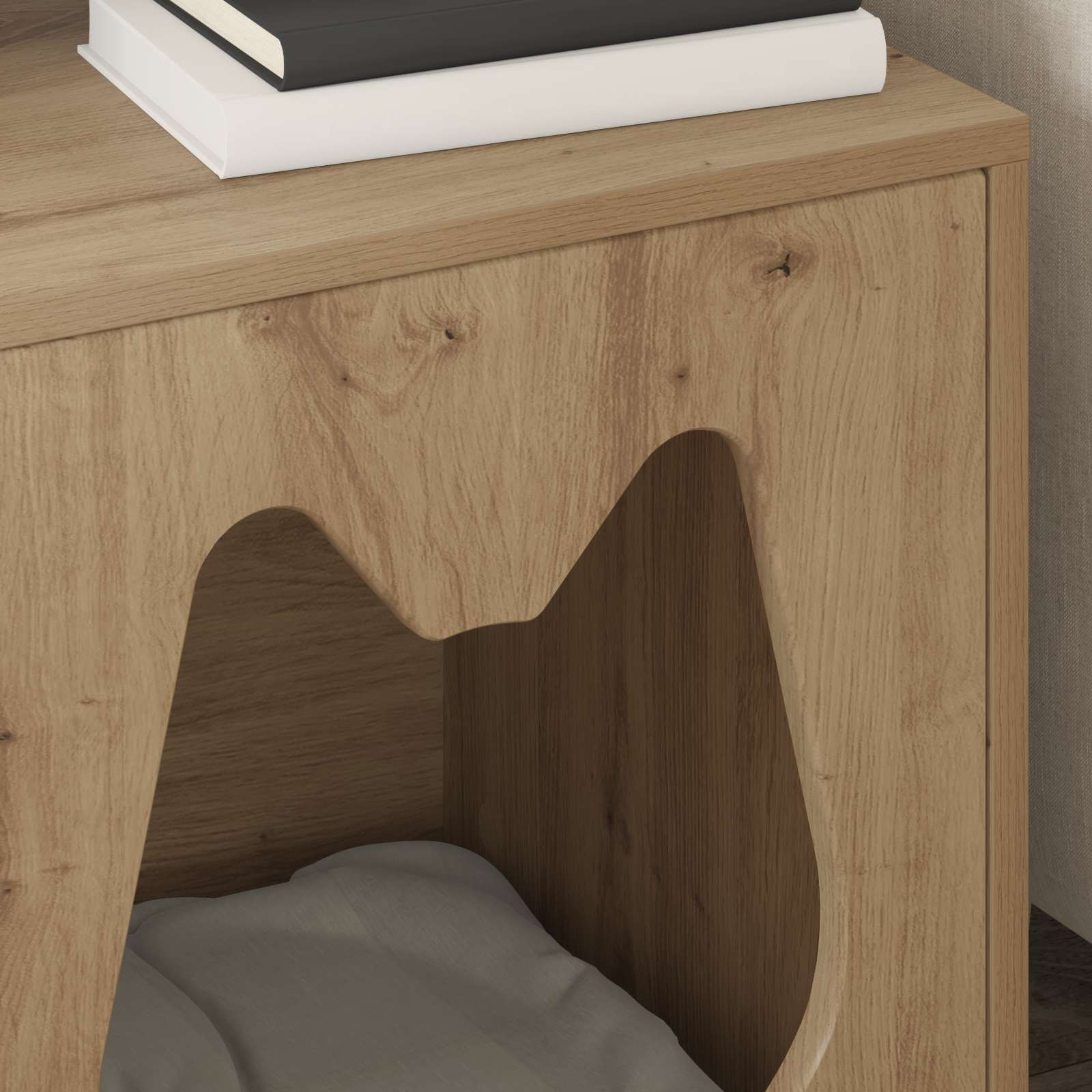 Casa per Gatti Rovere Artigianale 42,5 x 40 x 53,5 cm