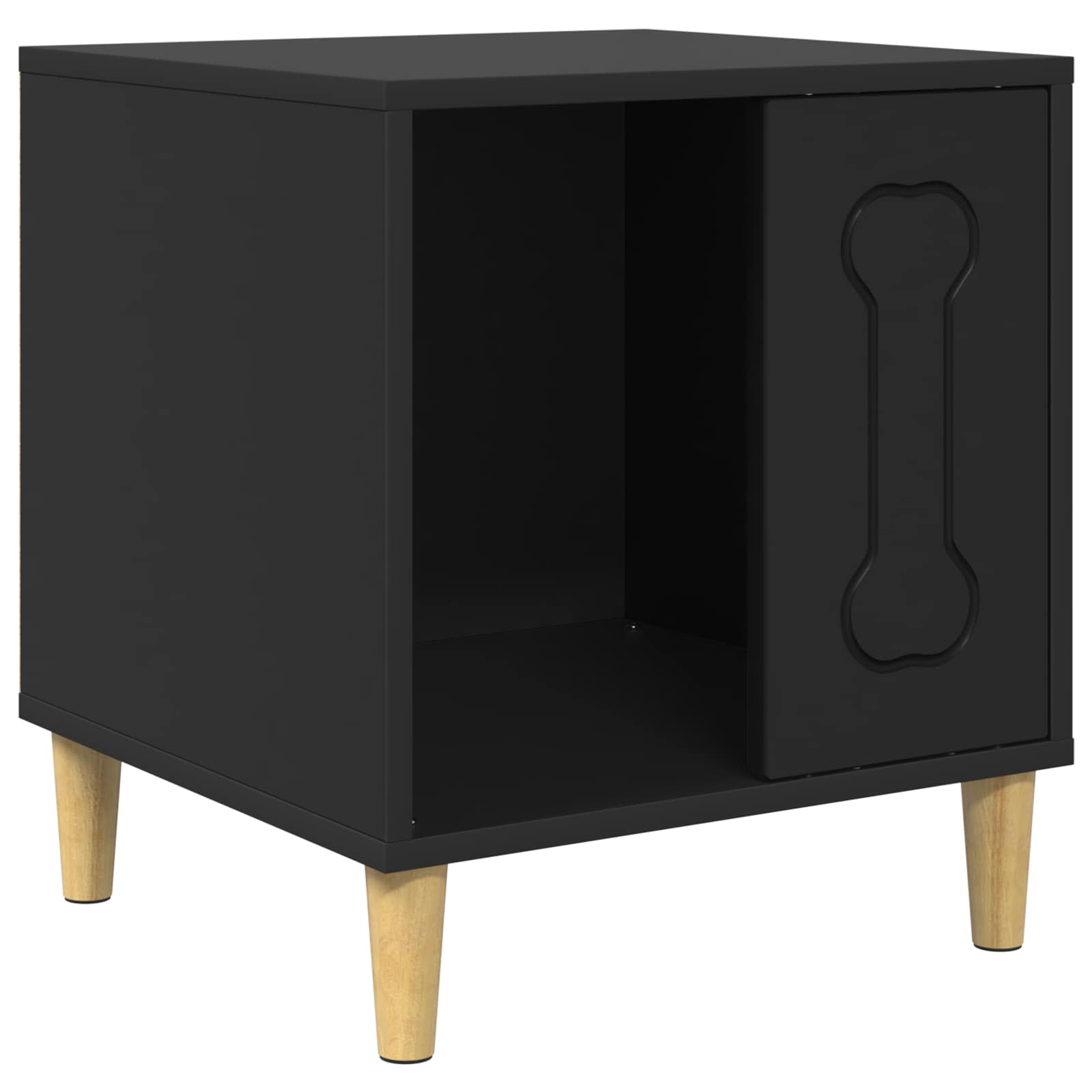 Cuccia per cani Nero 44 x 42 x 49 cm Legno ingegnerizzato