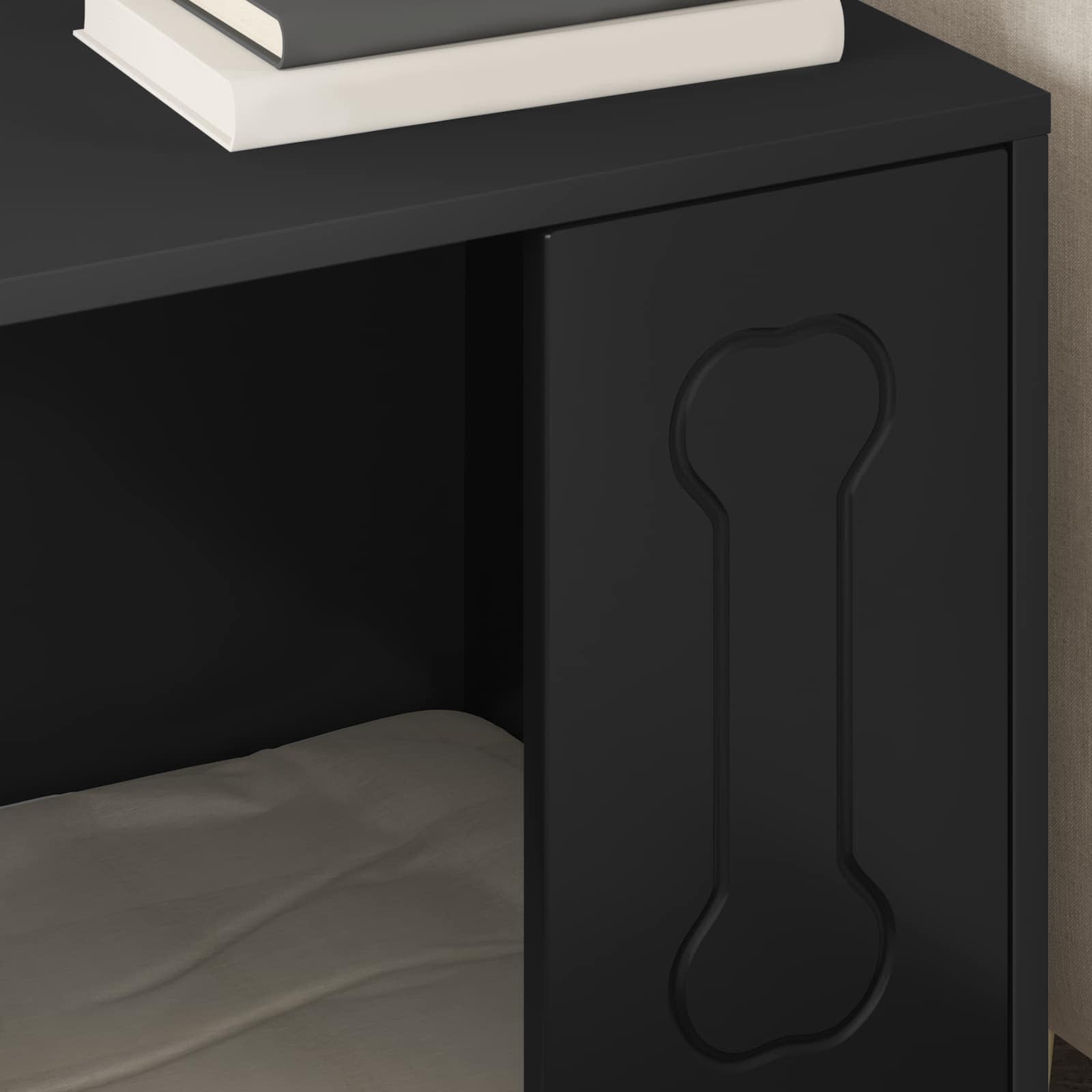 Cuccia per cani Nero 44 x 42 x 49 cm Legno ingegnerizzato