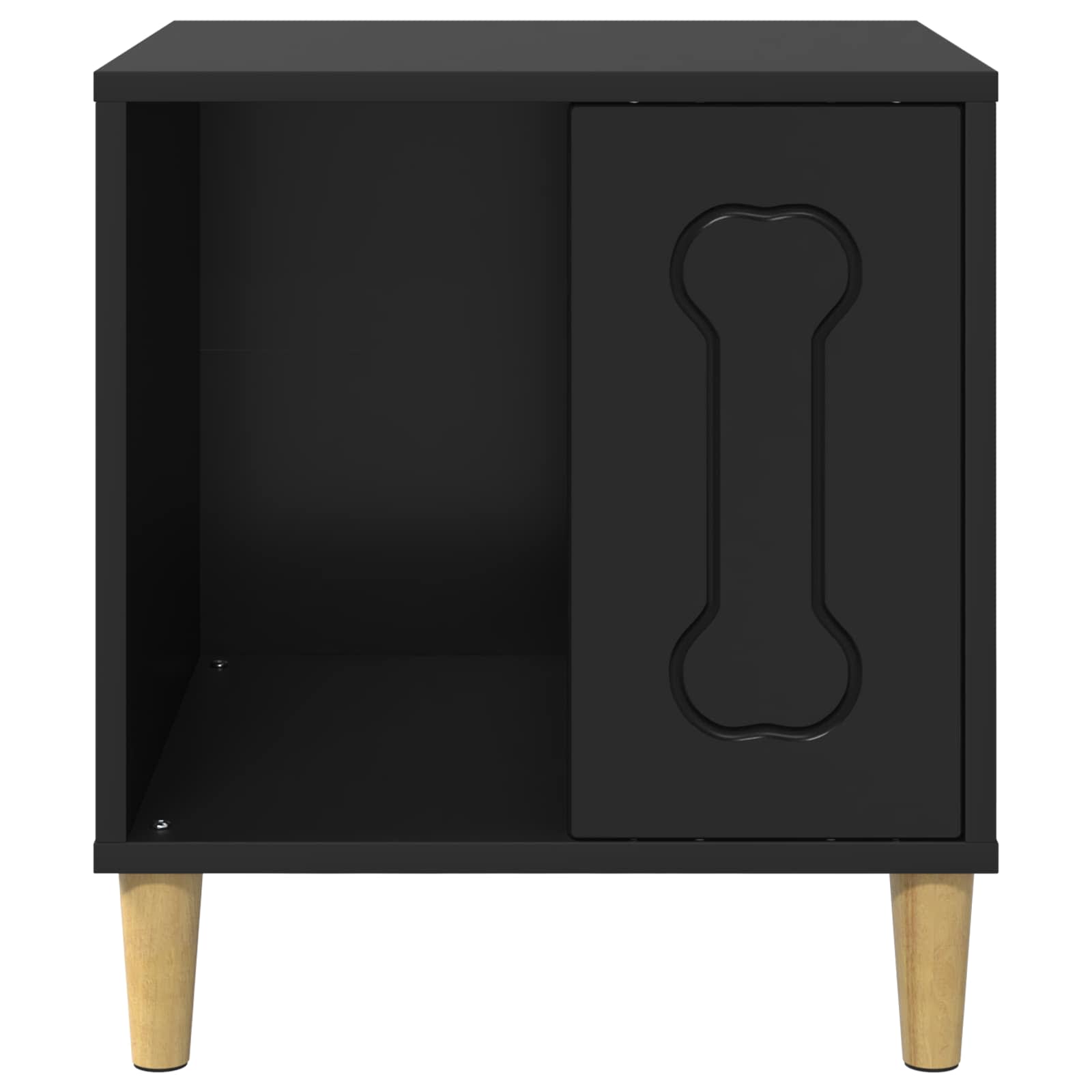 Cuccia per cani Nero 44 x 42 x 49 cm Legno ingegnerizzato