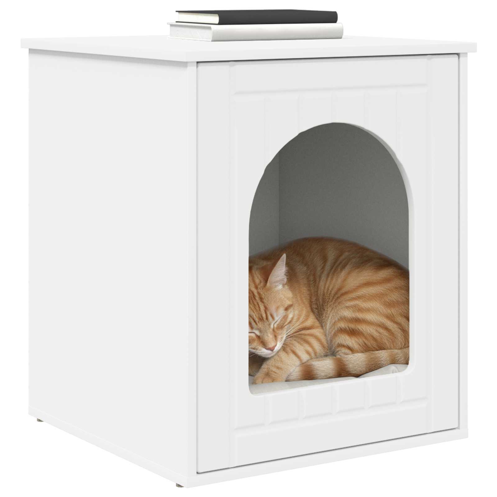 Casa per Gatti Bianco 53 x 52 x 62 cm Legno ingegnerizzato