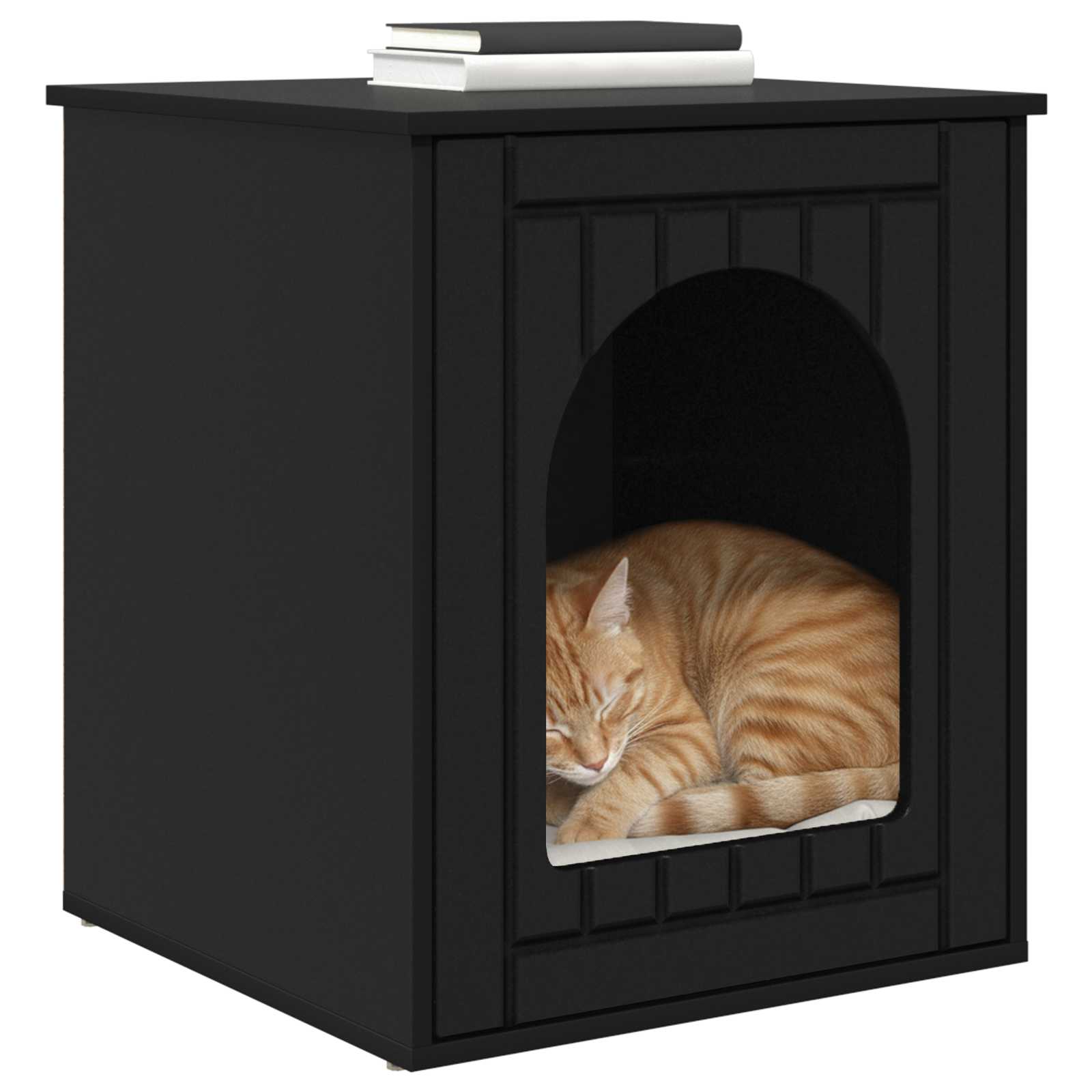 Casa per Gatti Nero 53 x 52 x 62 cm Legno ingegnerizzato