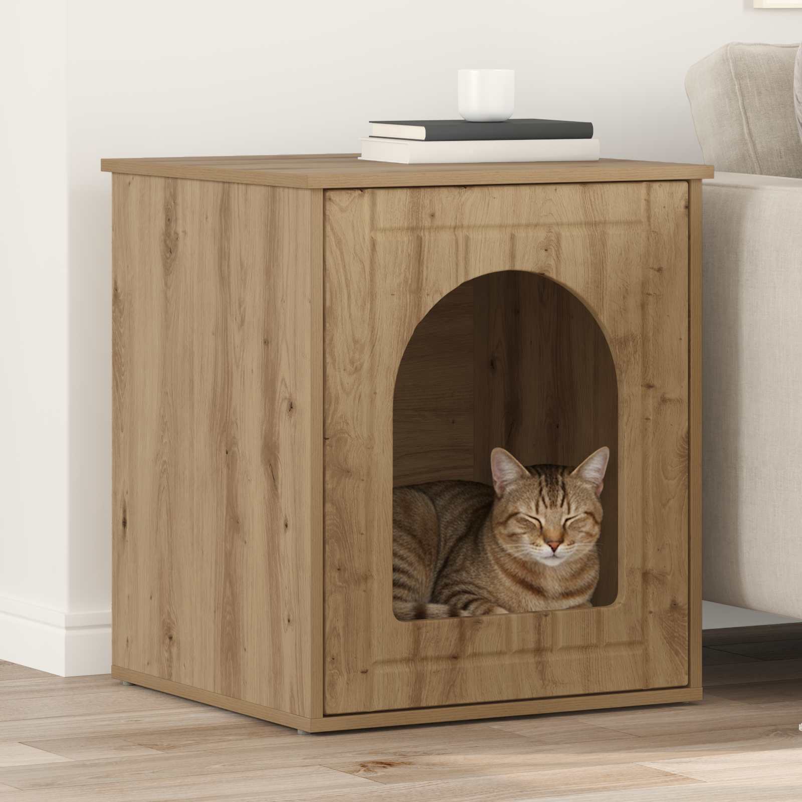 Casa per Gatti Rovere Artigianale 53 x 52 x 62 cm
