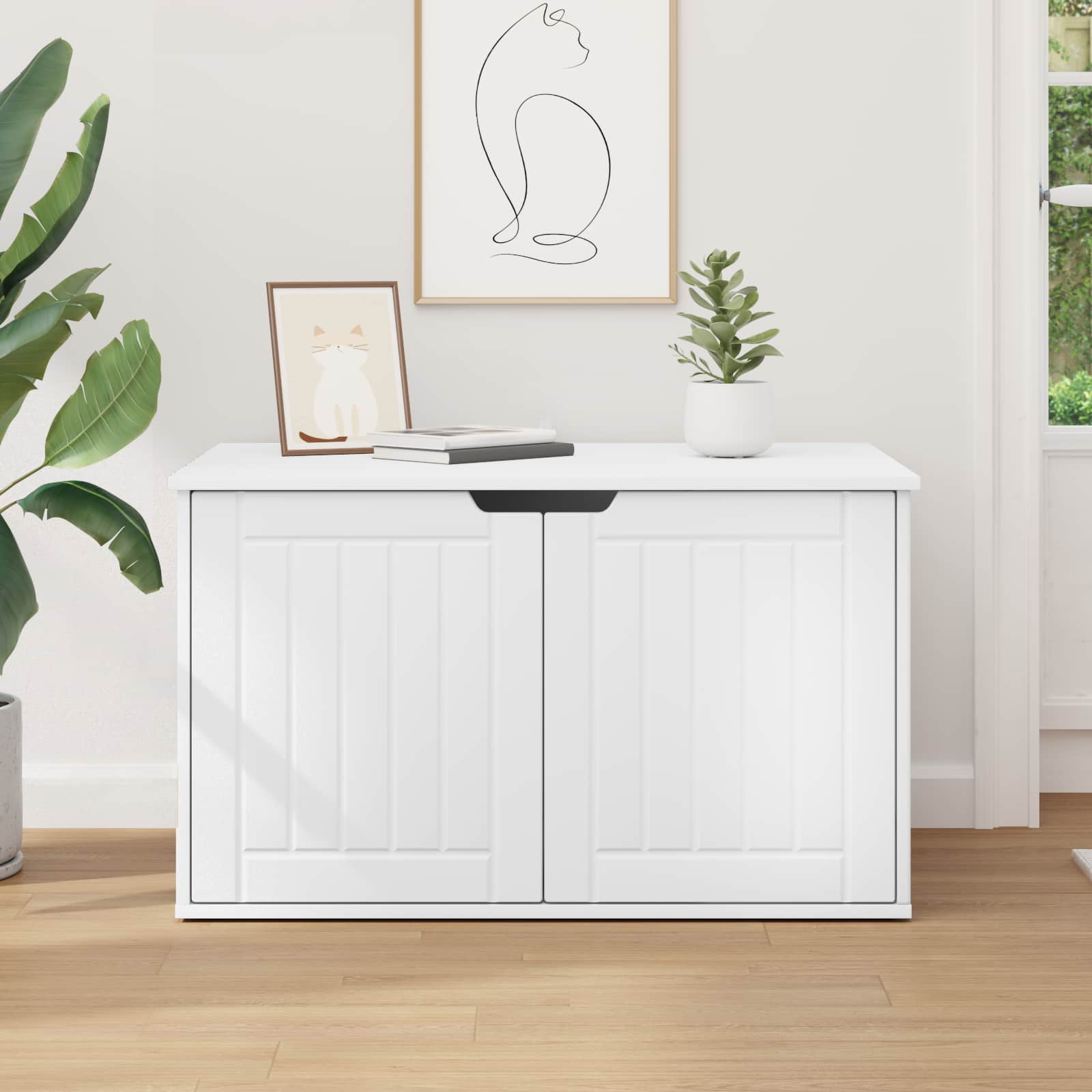 Casa per Gatti Bianco 85 x 55 x 50,5 cm Legno ingegnerizzato