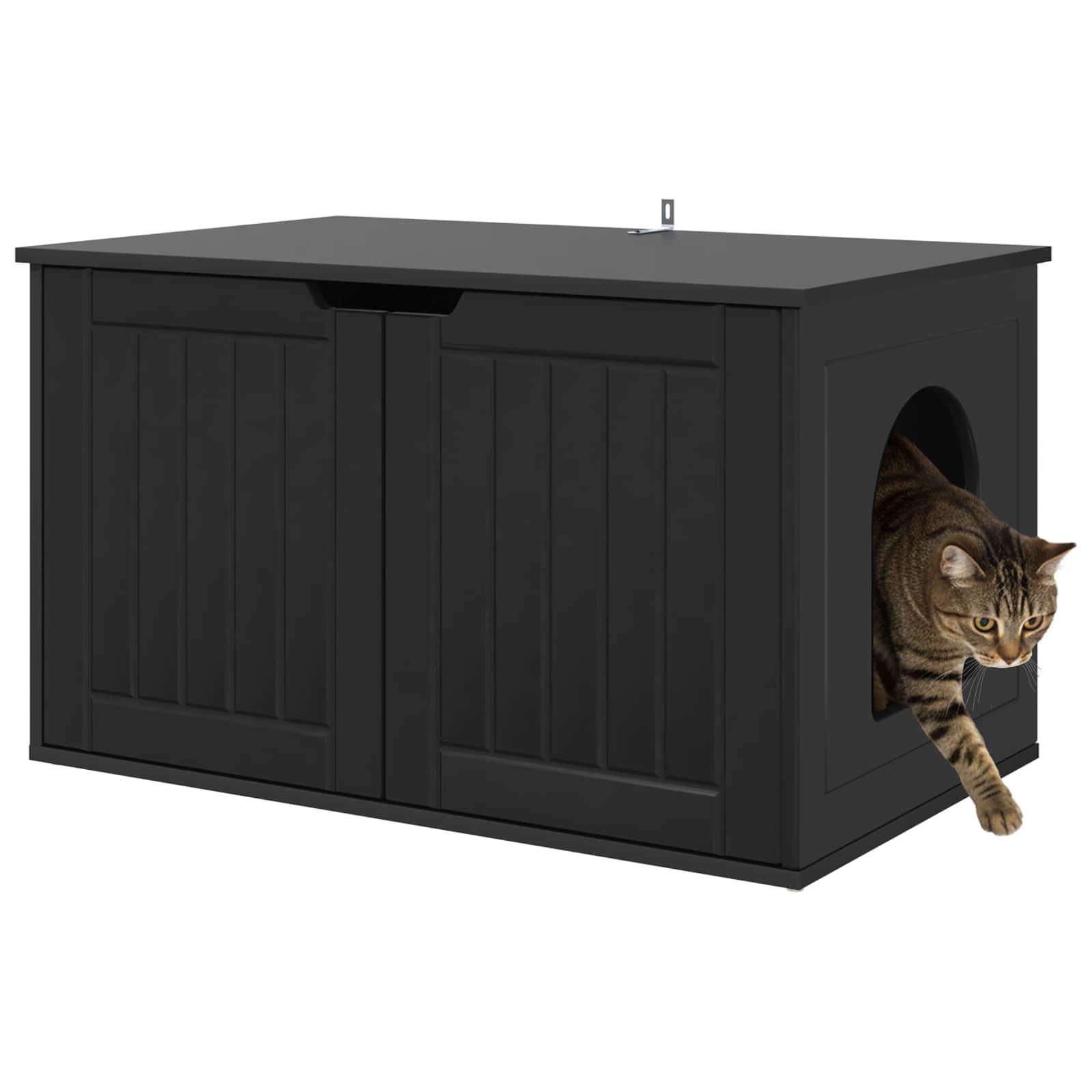 Casa per Gatti Nero 85 x 55 x 50,5 cm Legno ingegnerizzato