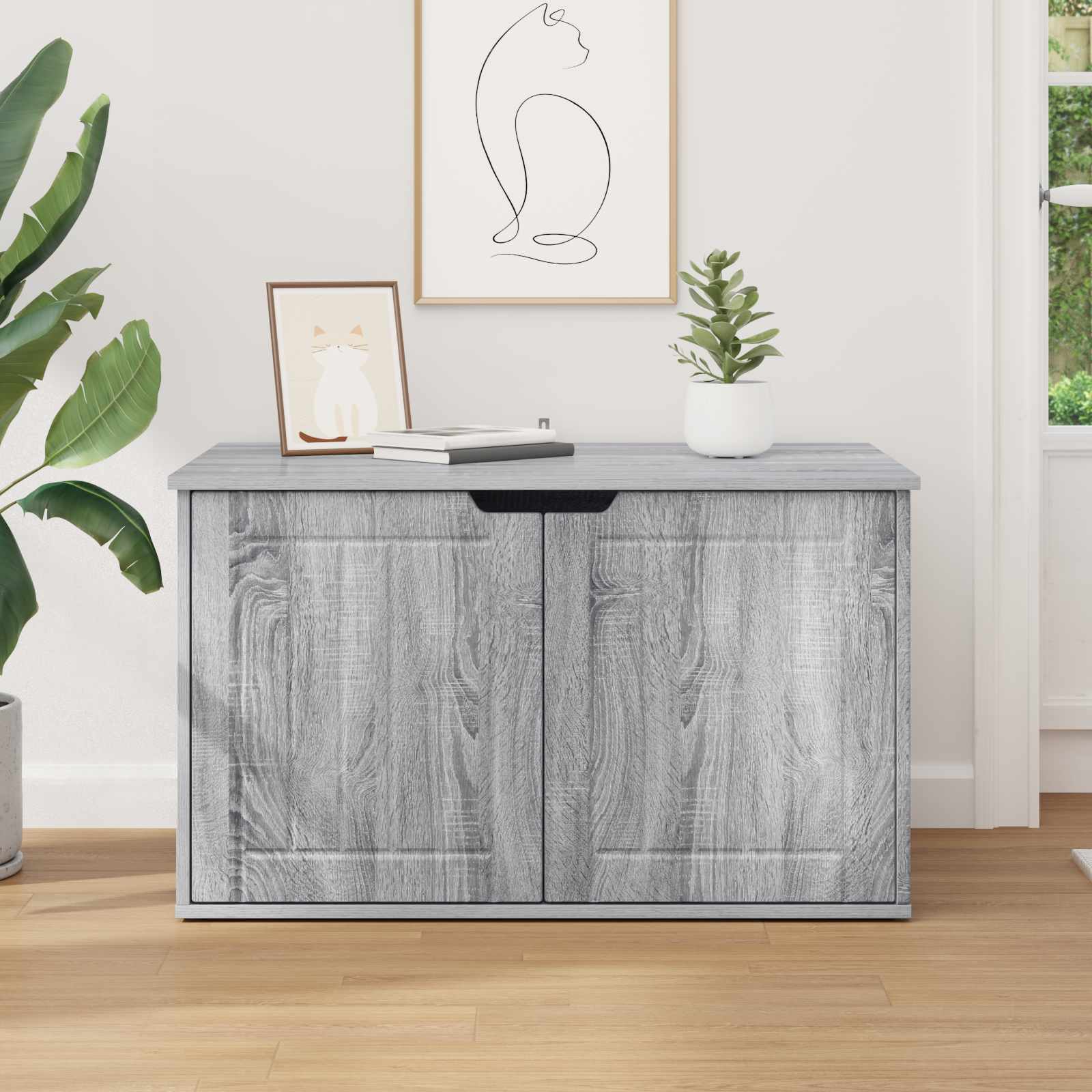 Casa per Gatti Grigio Sonoma 85 x 55 x 50,5 cm