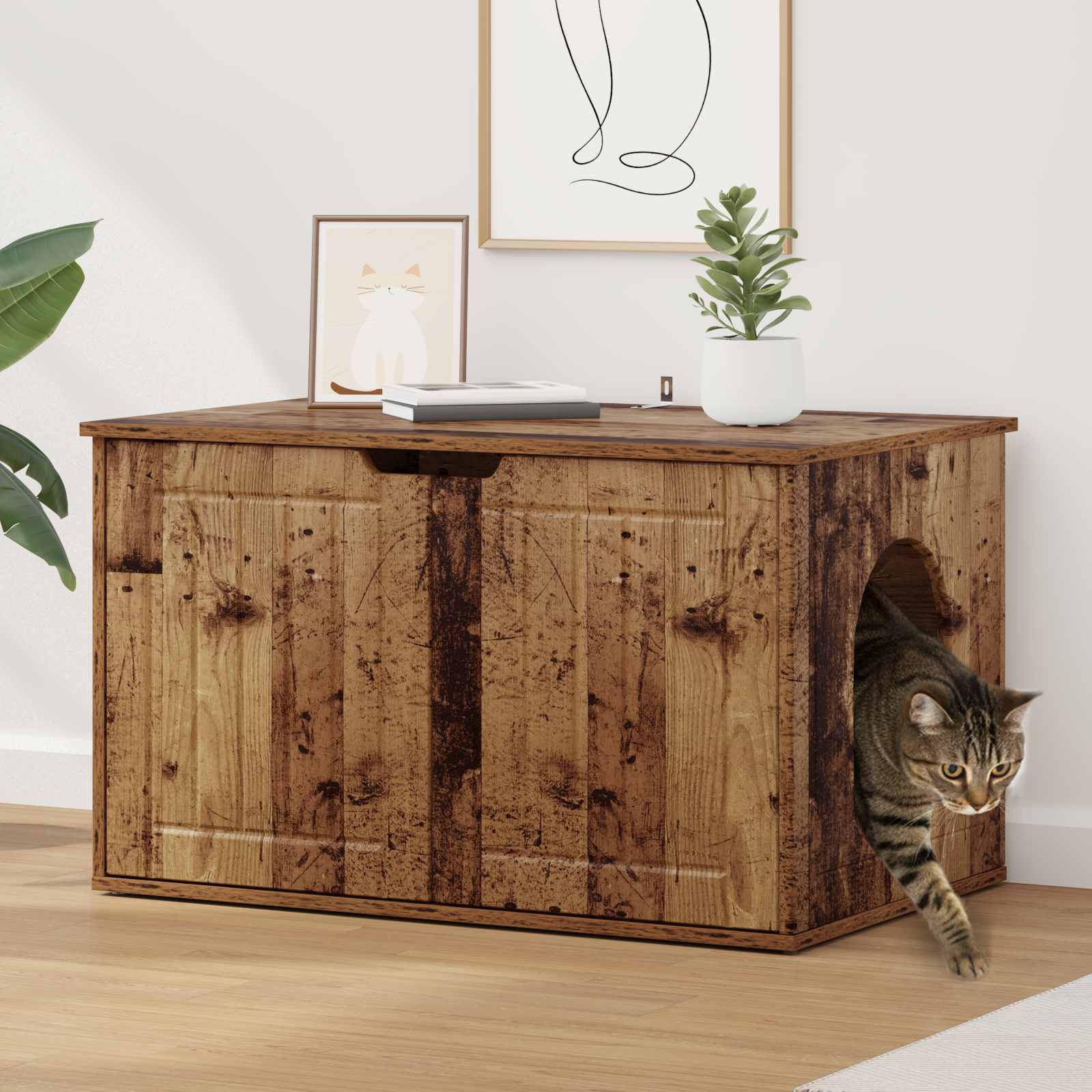 Casa per Gatti Legno vecchio 85 x 55 x 50,5 cm