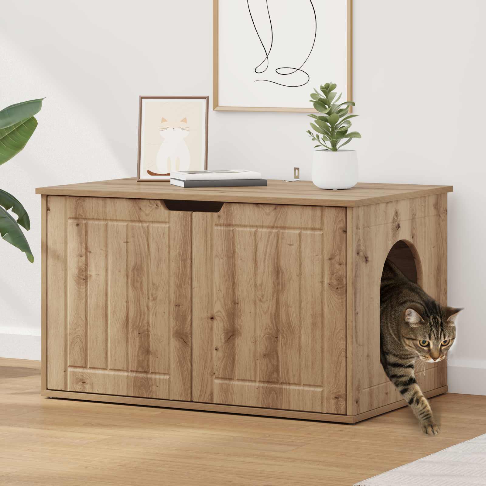 Casa per Gatti Rovere Artigianale 85 x 55 x 50,5 cm