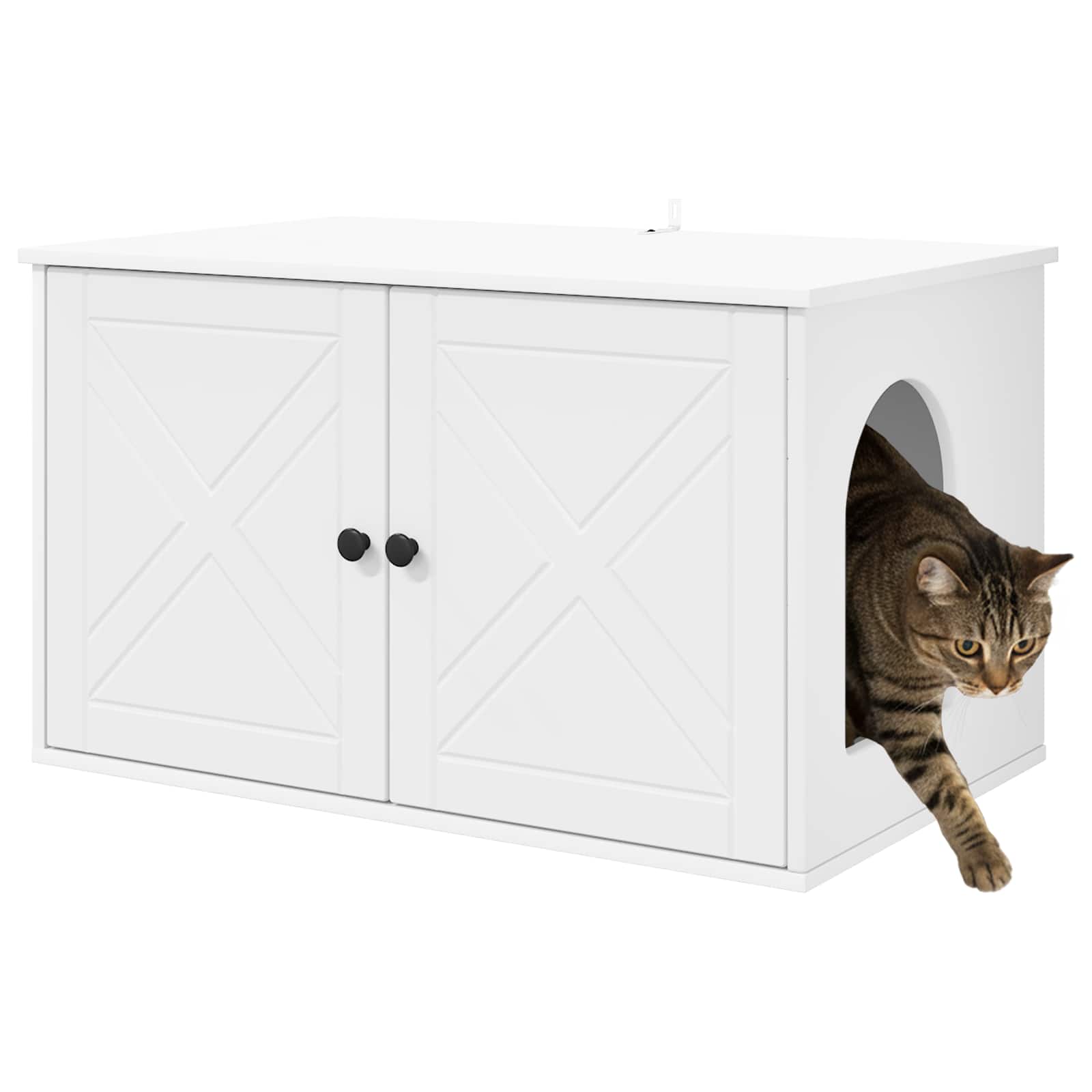 Casa per Gatti Bianco 85 x 55 x 50,5 cm Legno ingegnerizzato
